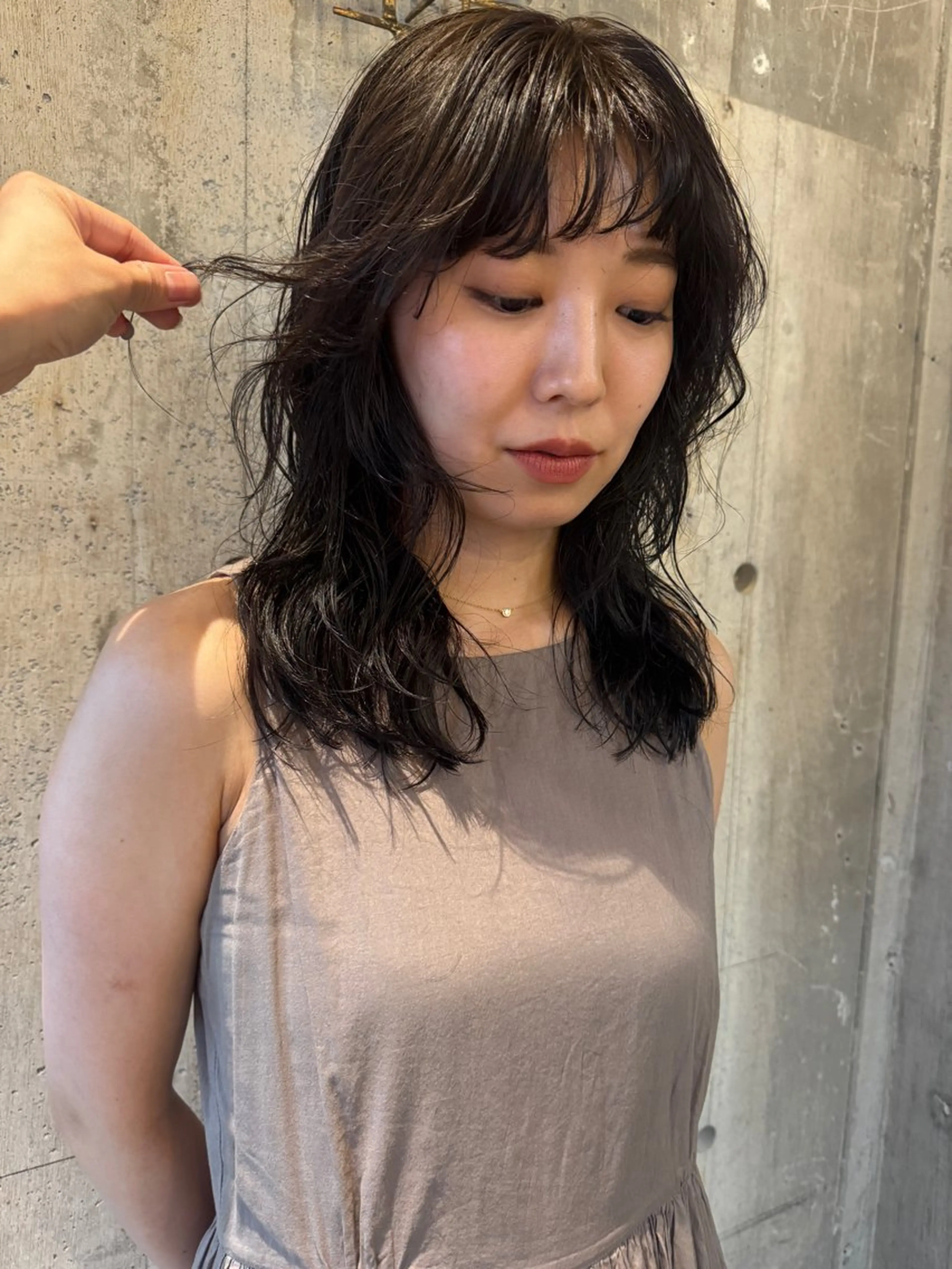 セミロング パーマ セミロングパーマ カット パーマ トリートメント 🍈yurina 福岡/パーマ🍈のヘアスタイル