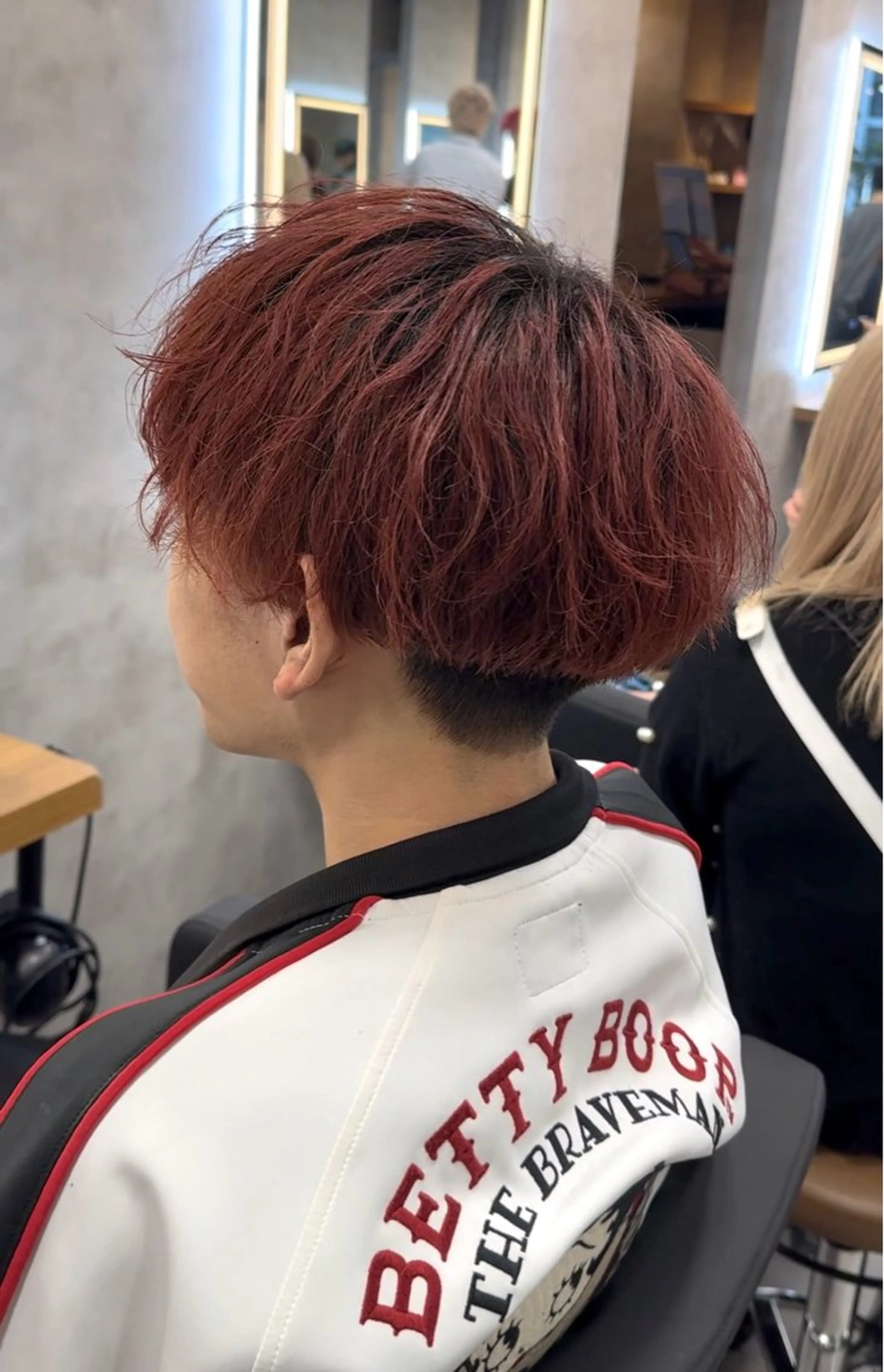 ショート カラー メンズ レッドカラー 札幌美容室 /光👑のヘアスタイル