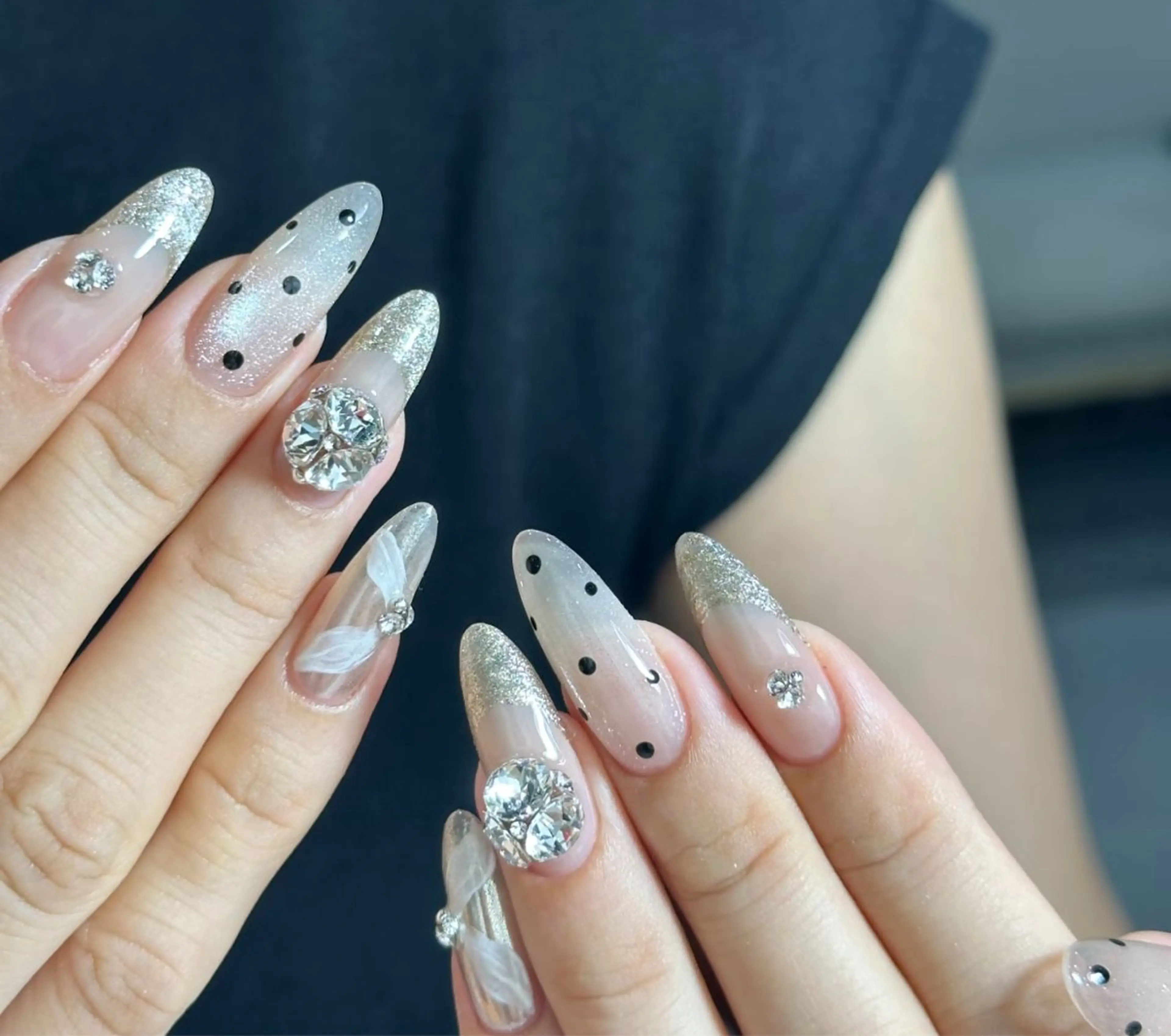 ネイル candy nail 韓国風ワンホンネイルのネイルデザイン