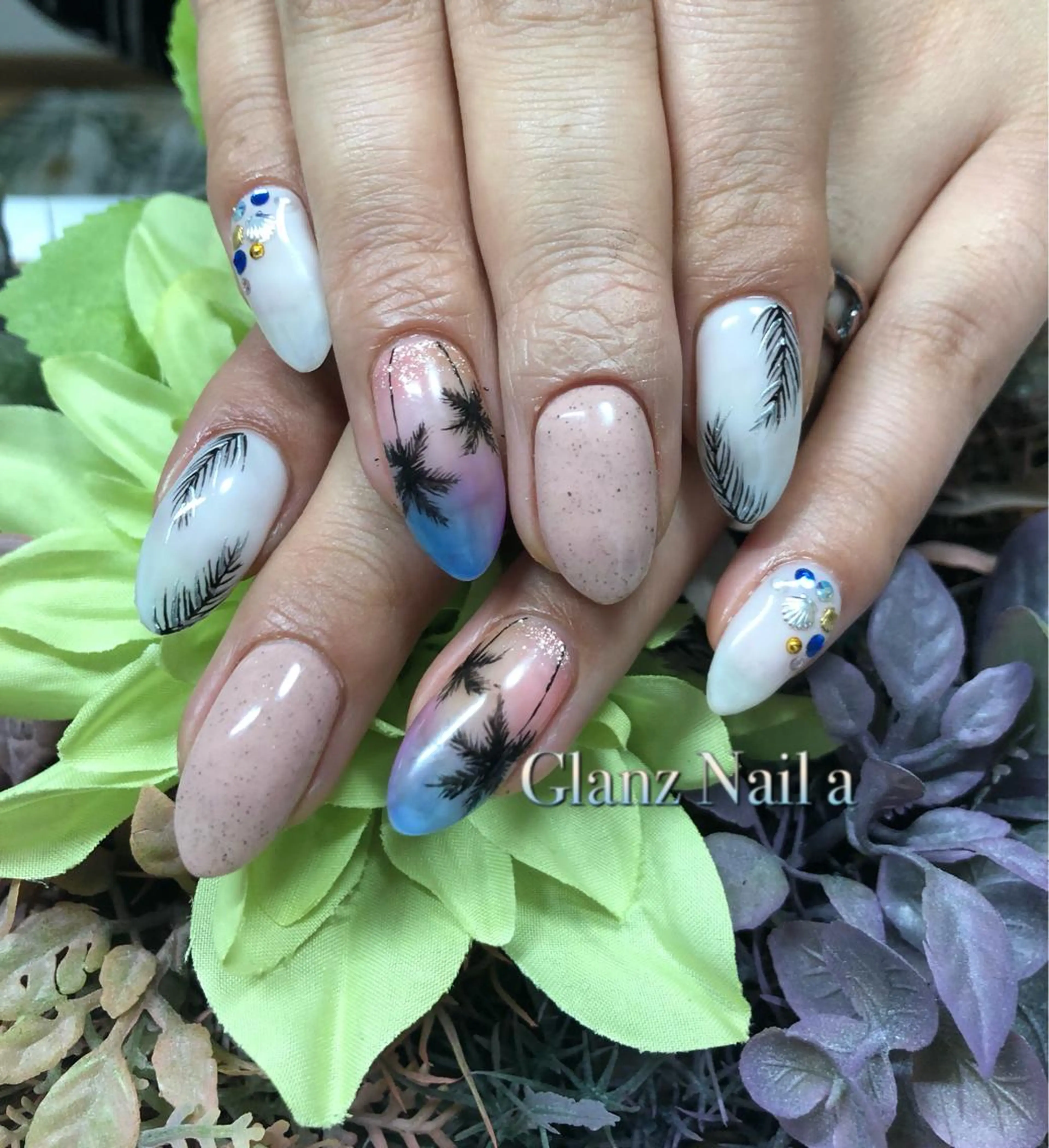 ネイル アートネイル 持ち込み Glanz  Nail aのネイルデザイン