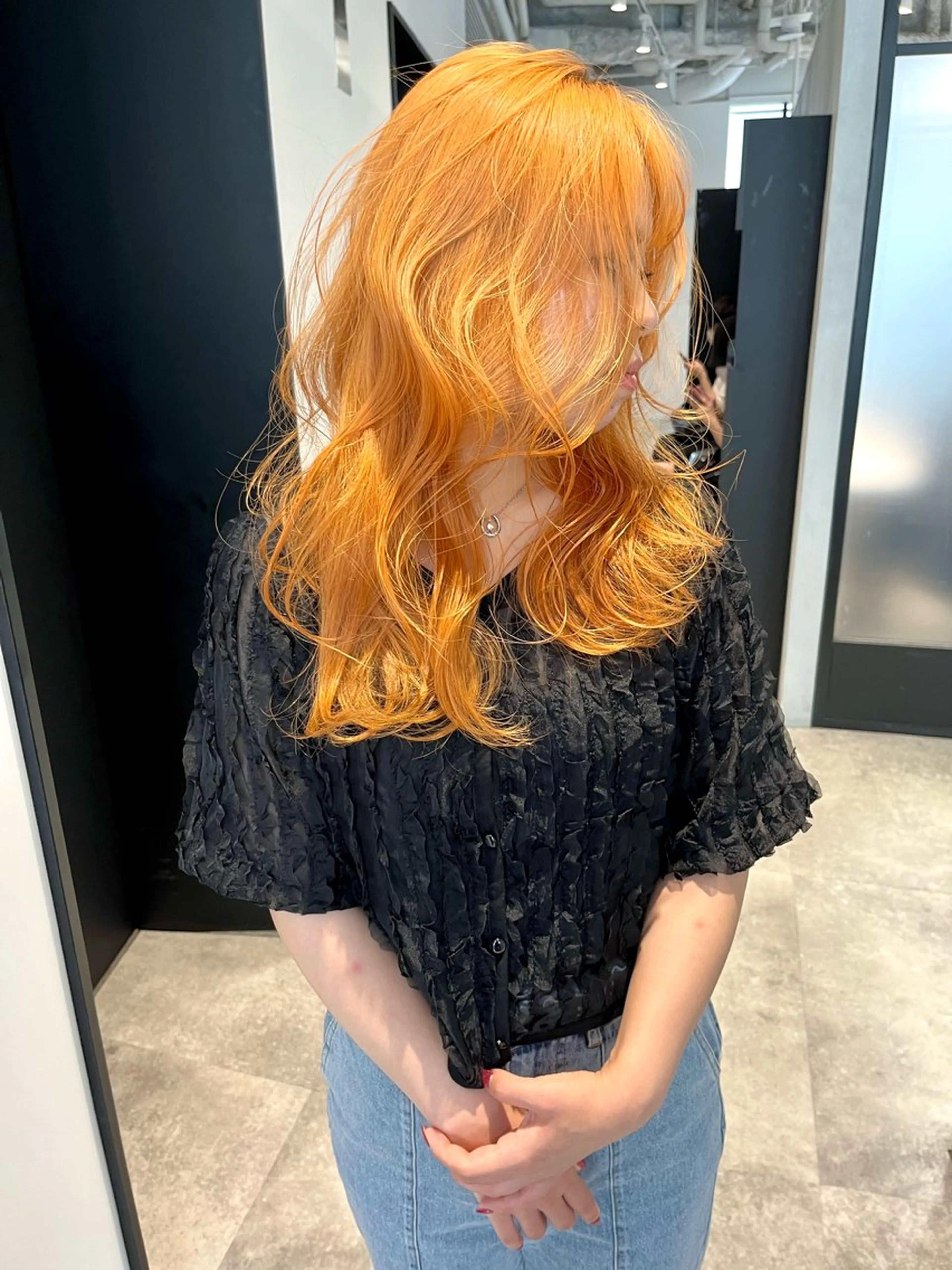 ミディアム カラー ヘアアレンジ カット ヘアカラー トリートメント ヘッドスパ ハイトーン/美髪矯正 🍃大江拓実のヘアスタイル