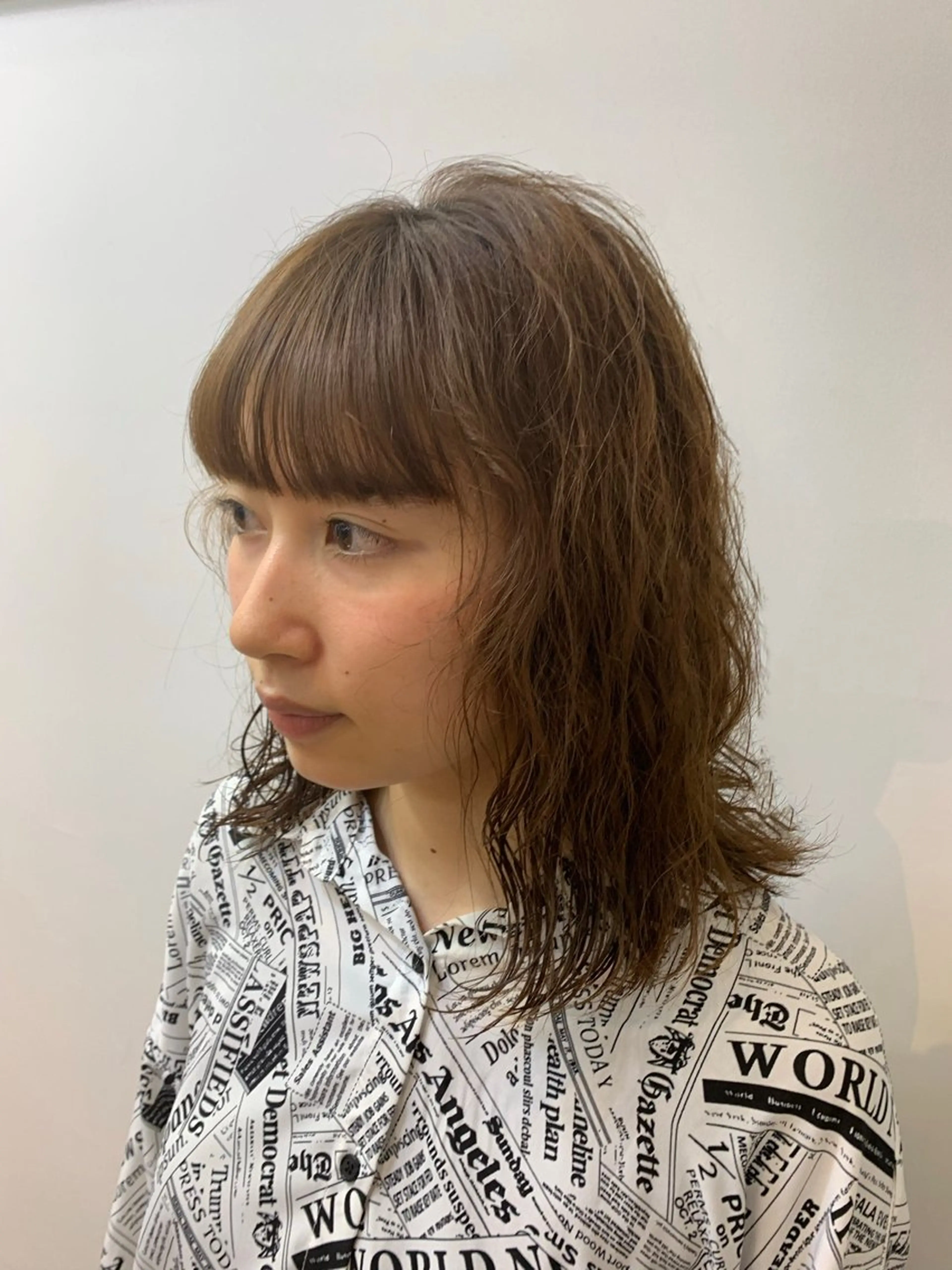 ミディアム パーマ raguna所属・raguna🌿 足立雄穂のヘアスタイル