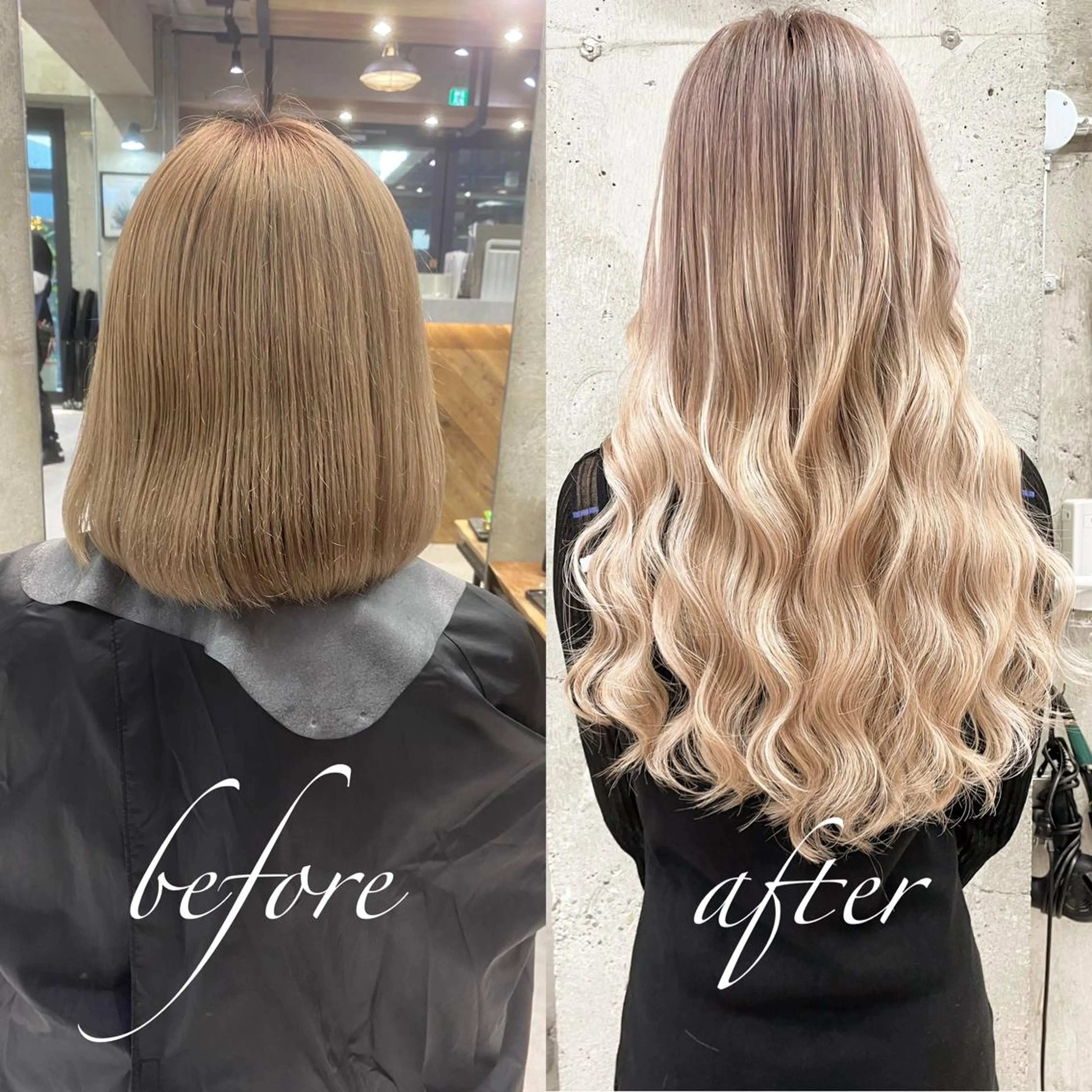 ロング カラー ヘアアレンジ エクステ ヘアカラー エクステ TATSUYA アートディレクターのヘアスタイル