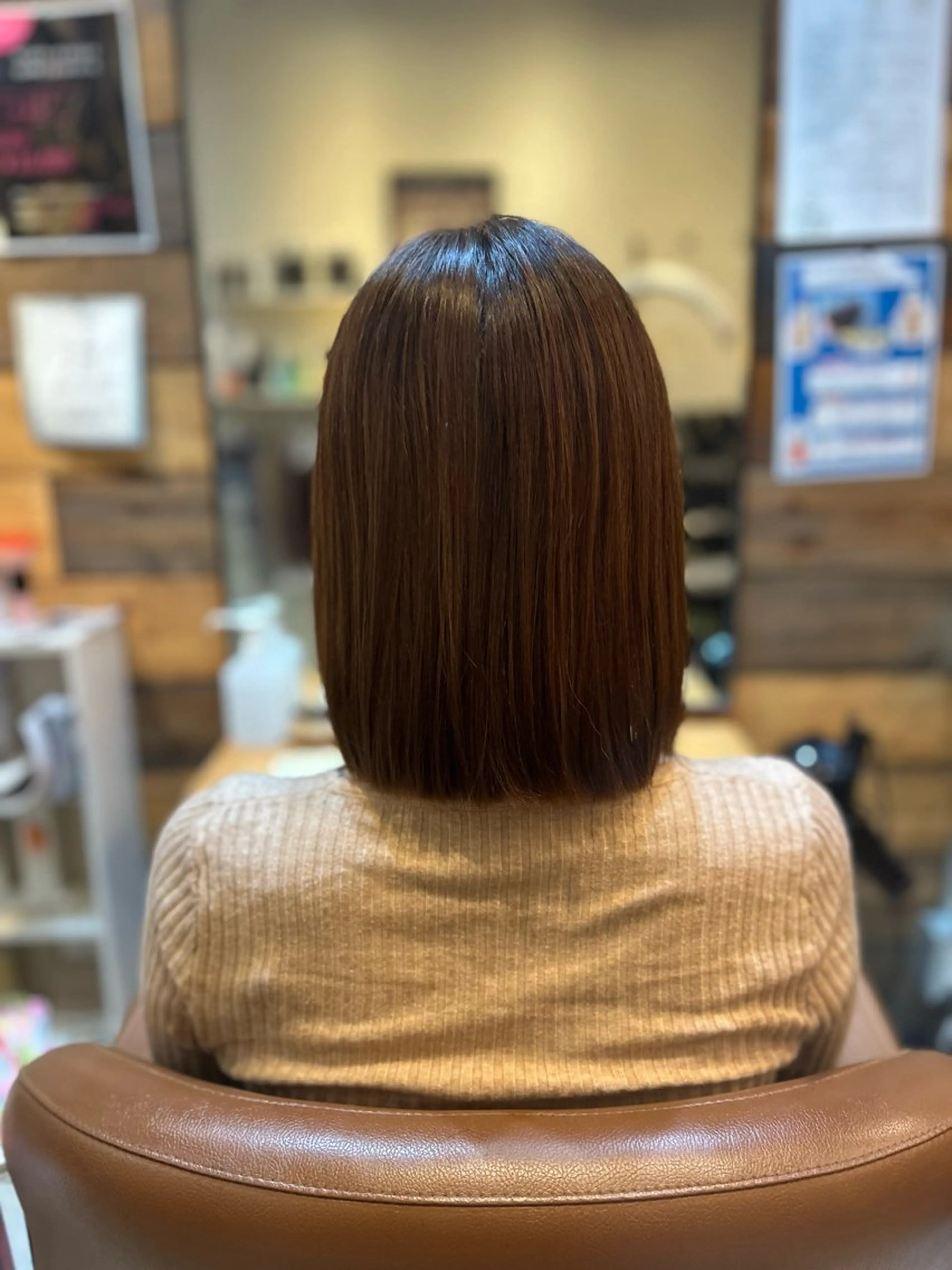 ミディアム ボブ トリートメント 酸熱トリートメント hair make FeeL【ヘアーメイクフィール】所属・平松 舞衣のヘアスタイル