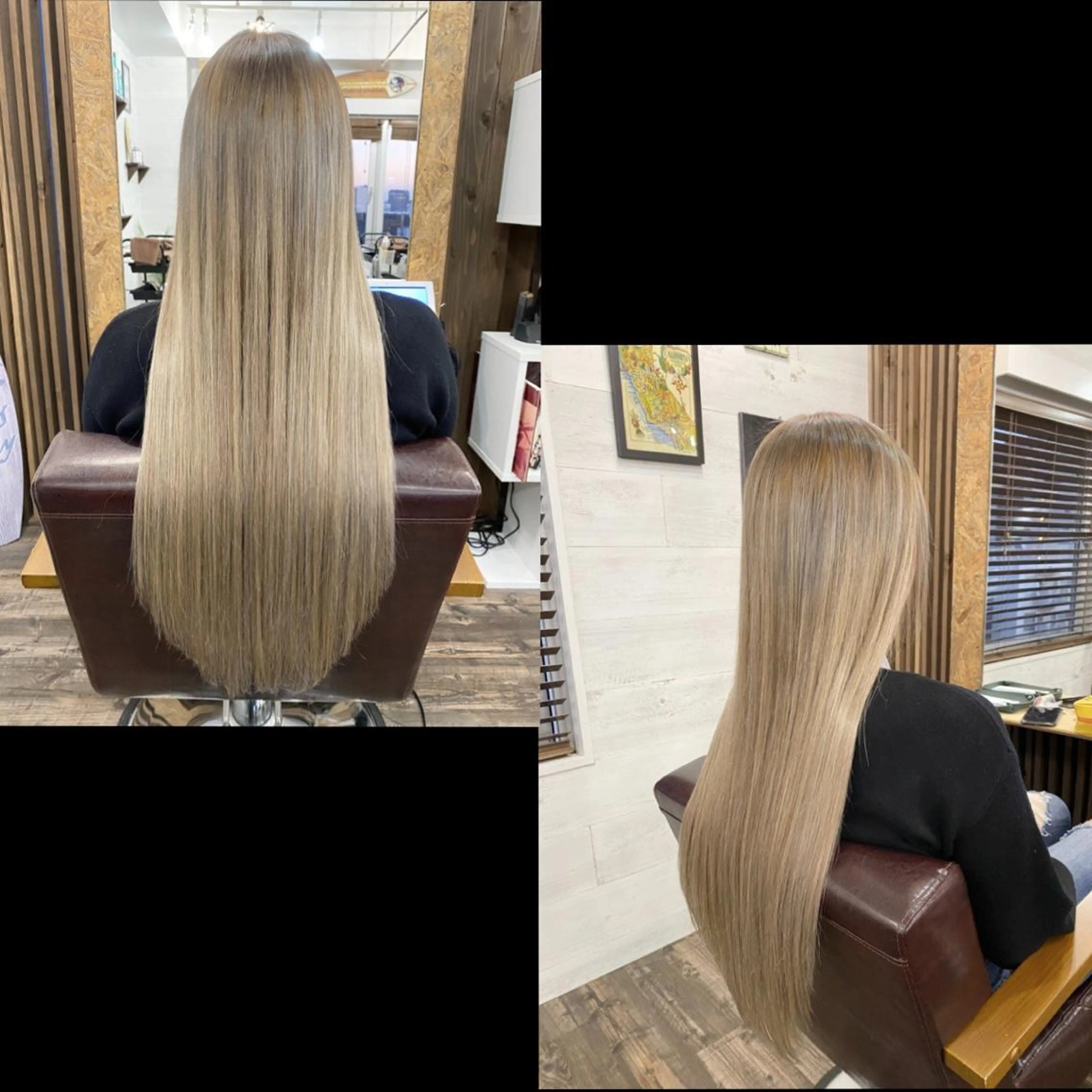 ロング カラー ヘアカラー エクステ ✯カラー&編み込み エクステ✯池田智博✯のヘアスタイル