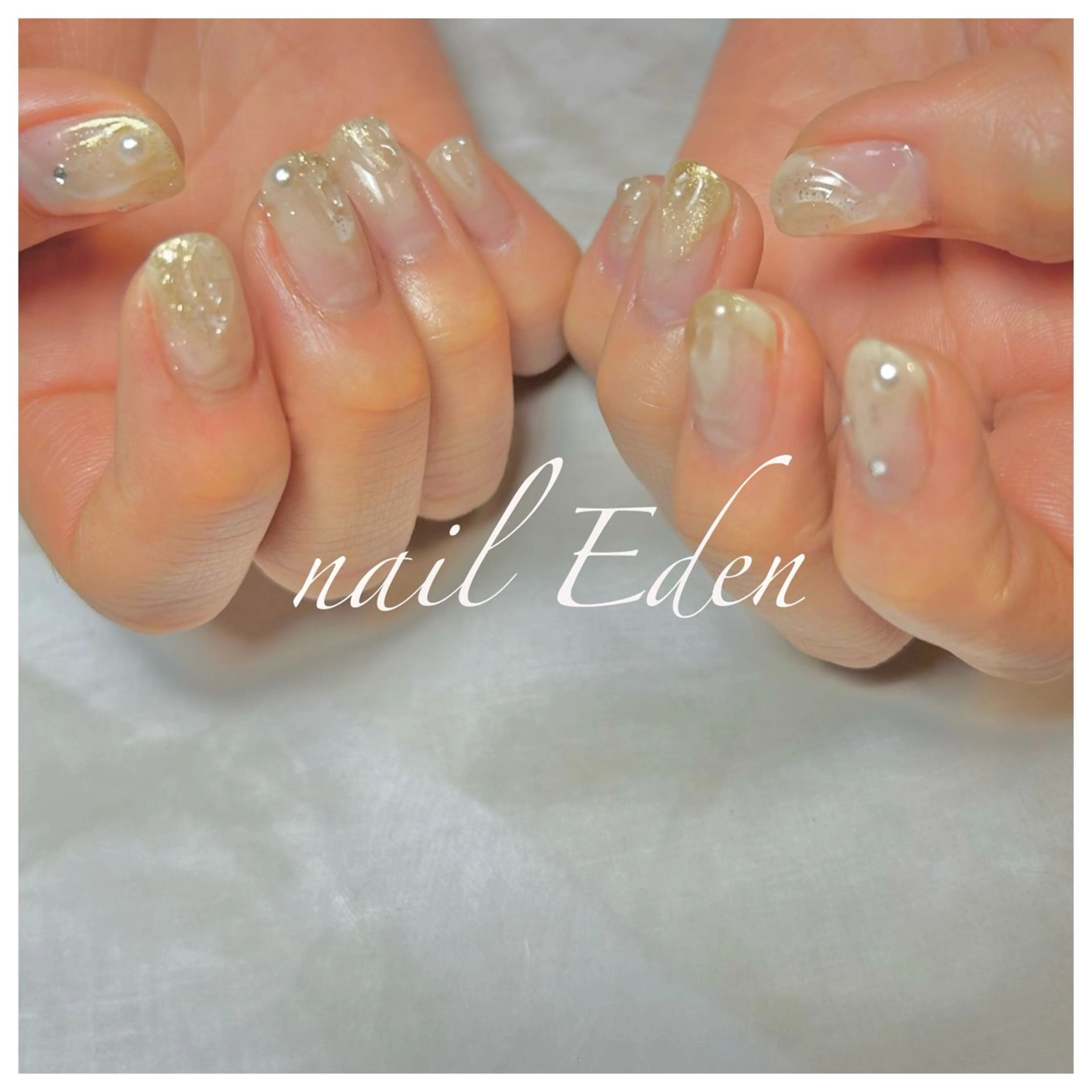 ネイル ニュアンスネイル ハンドネイル Eden　private nail saron所属・Eden ♾️のネイルデザイン