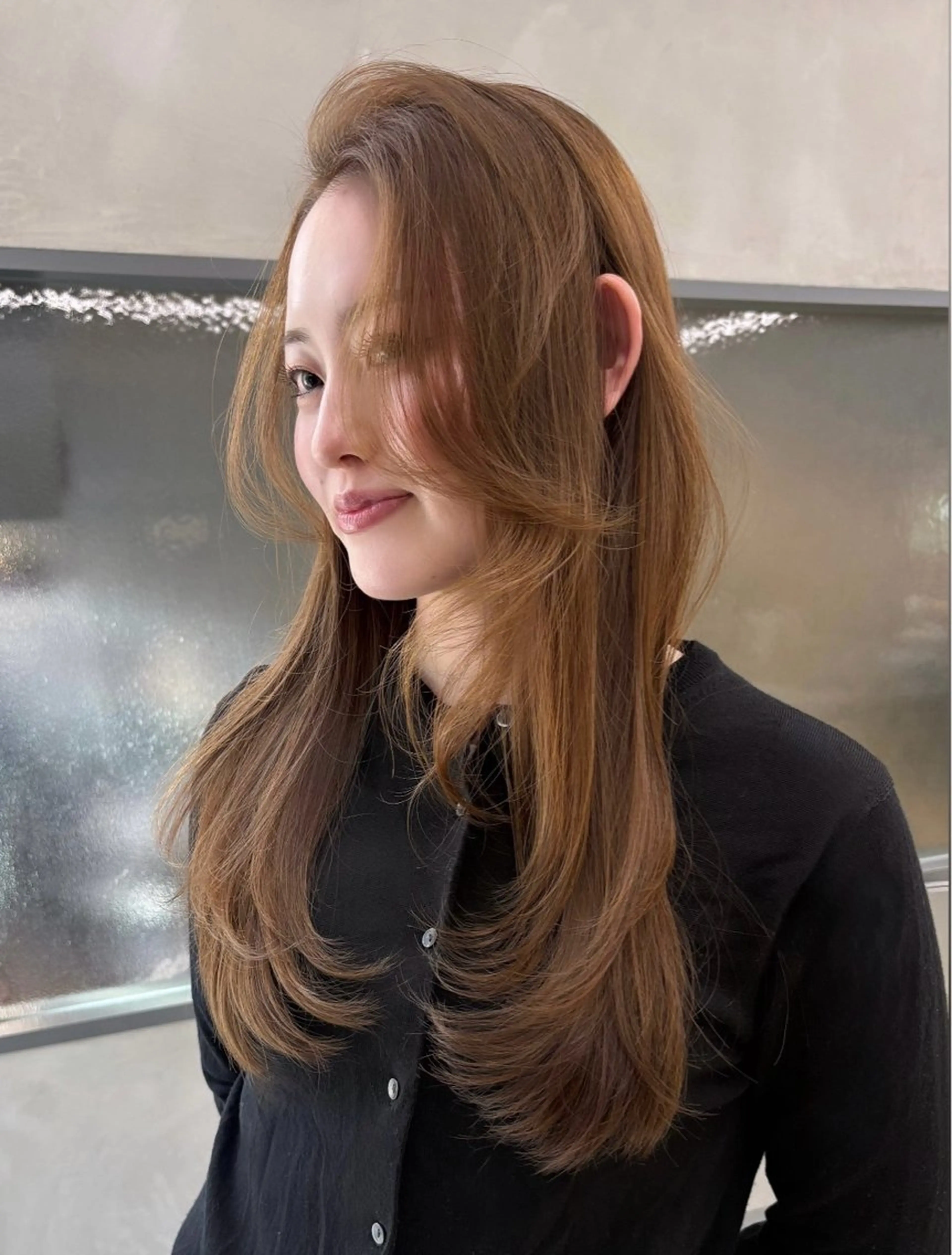 ロング カラー ヘアカラー トリートメント レイヤー/柔色 カラー/SAkiのヘアスタイル