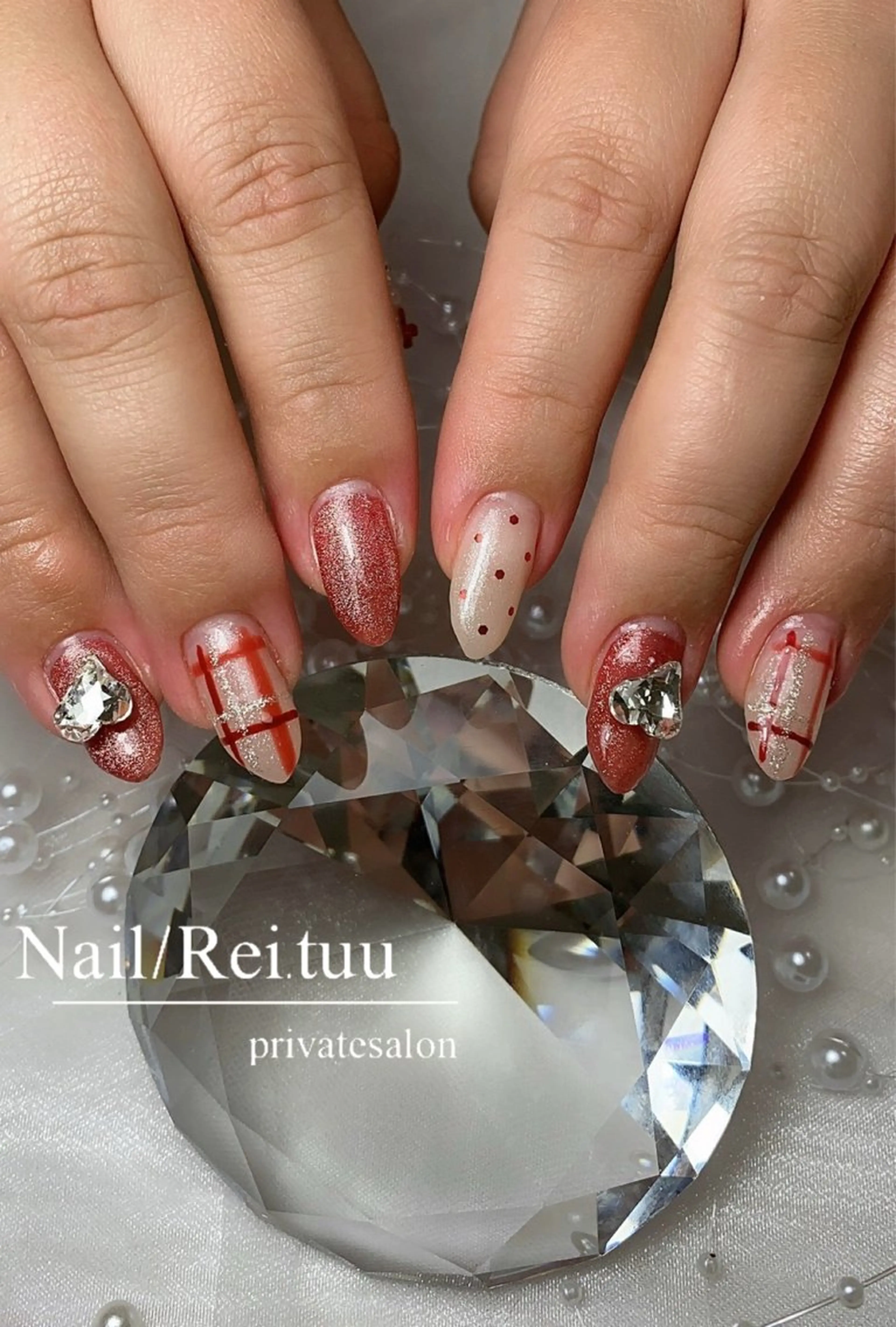 ネイル チークネイル フラッシュネイル フットネイル フレンチネイル ガラスフレンチ Nailsalon / Rei.tuuのネイルデザイン