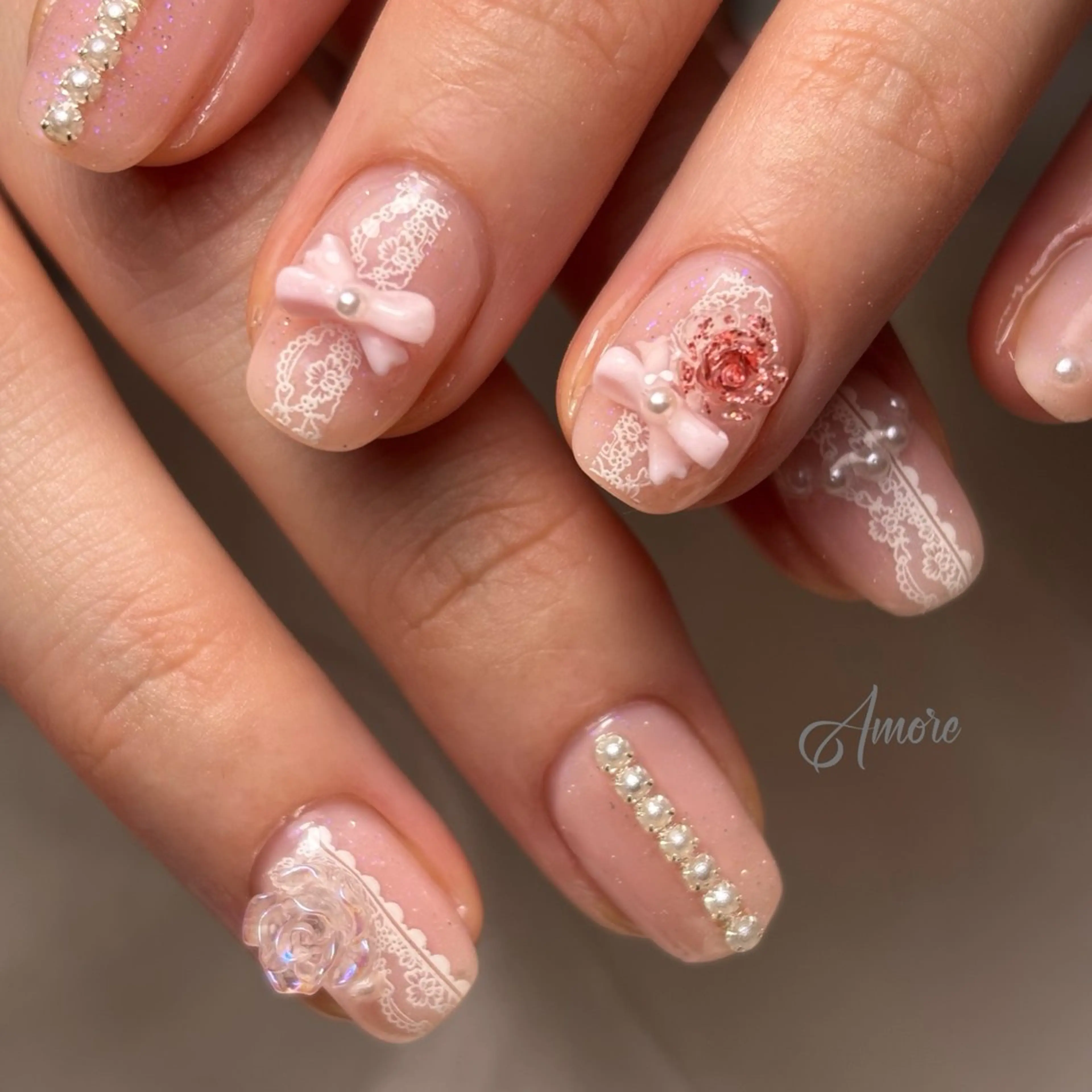 ネイル ジェルネイル キラキラネイル 韓国ネイル マグネットネイル パラジェル You kyehwaのネイルデザイン