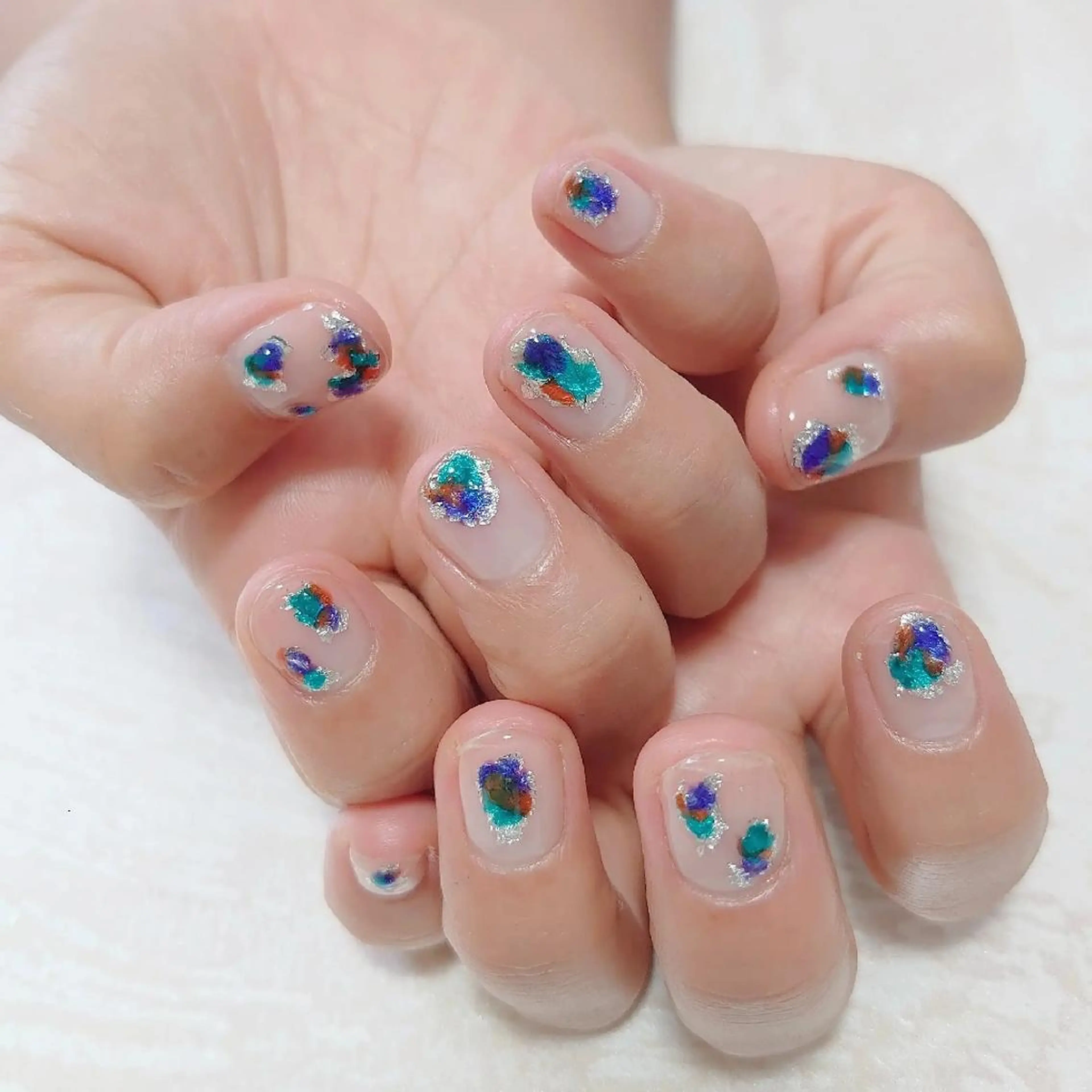 ネイル ニュアンスネイル ショートネイル gemickle nailのネイルデザイン