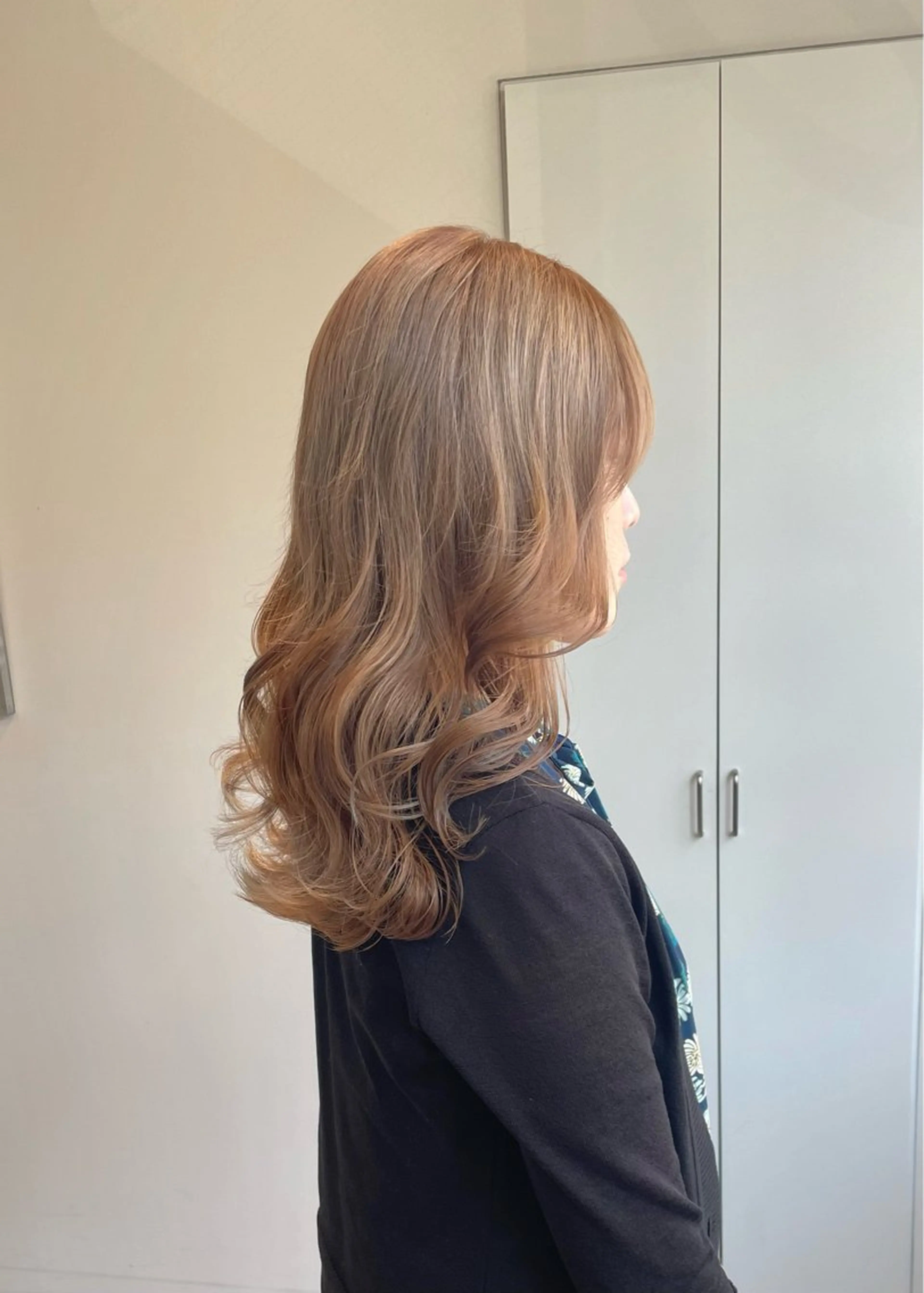 セミロング カラー ベージュカラー ヘアカラー トリートメント 💝透明感/ブリーチ /れい💝のヘアスタイル