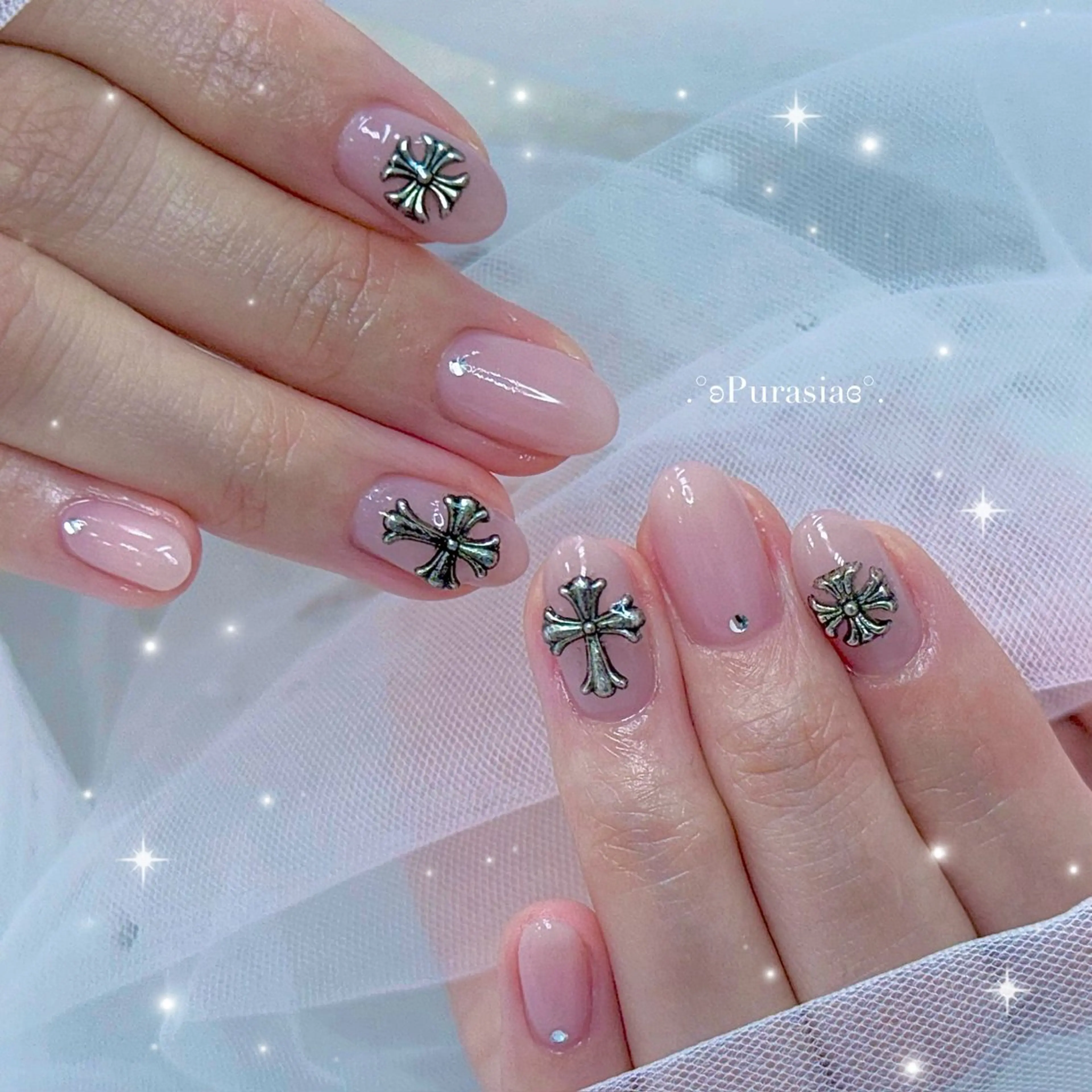 ネイル シンプルネイル ワンホンネイル ハンドネイル Purasia高橋✧ マグ/ワンホン/地雷のネイルデザイン