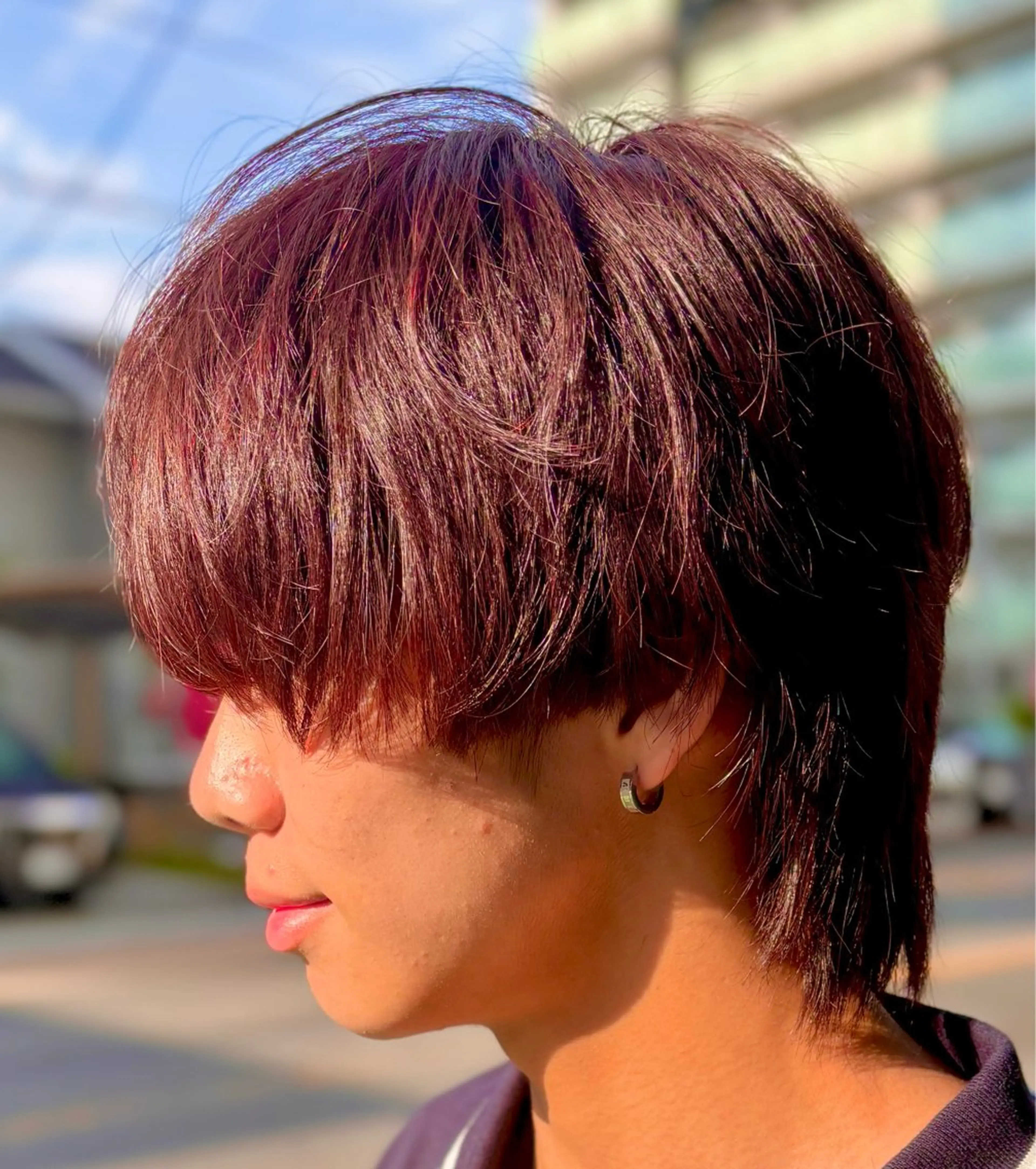 メンズカット、カラー（ブリーチなし）の写真