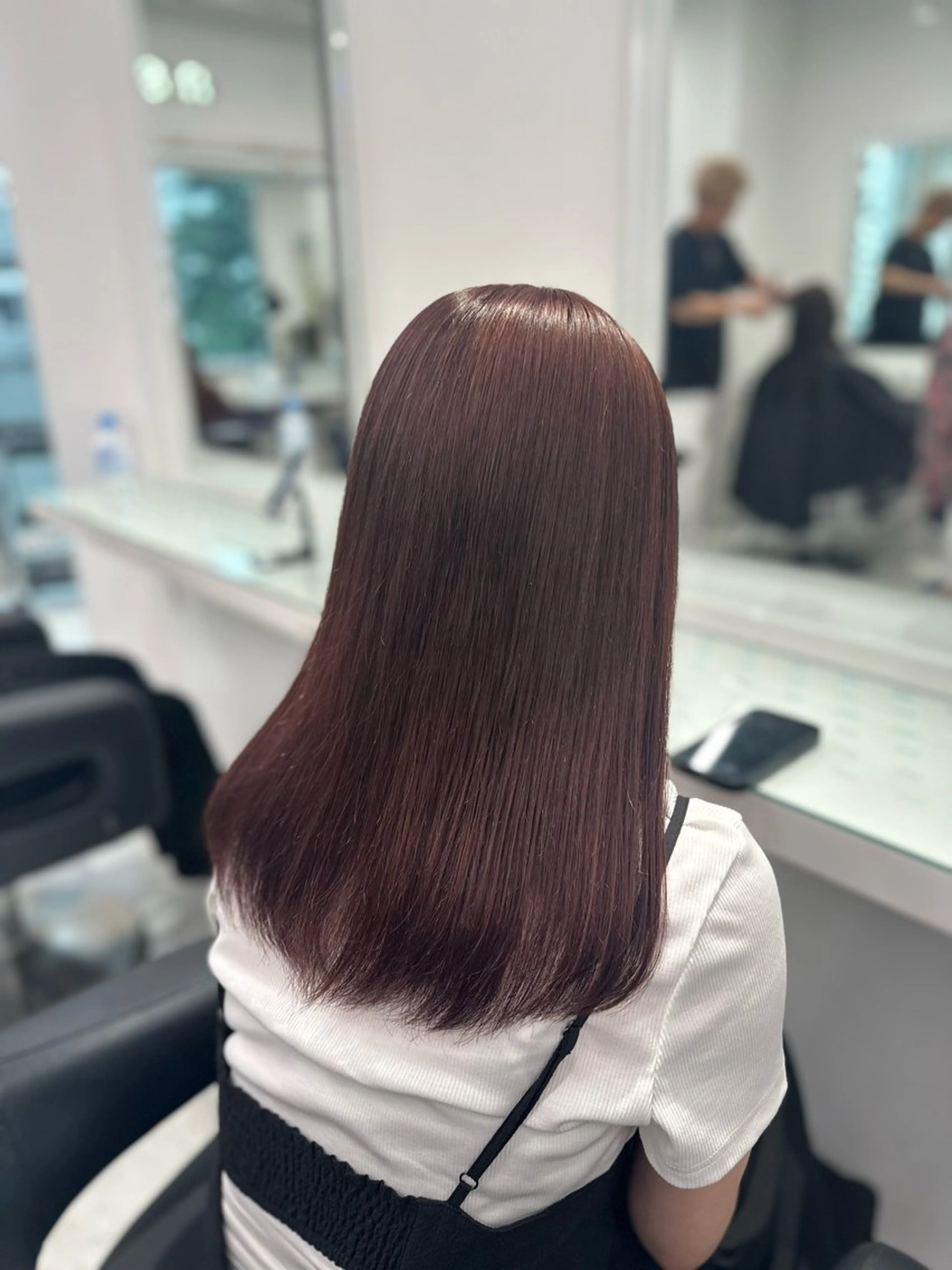 セミロング カラー ヘアカラー トリートメント ❄最強かわいいカラー ❄️MINA❄️のヘアスタイル