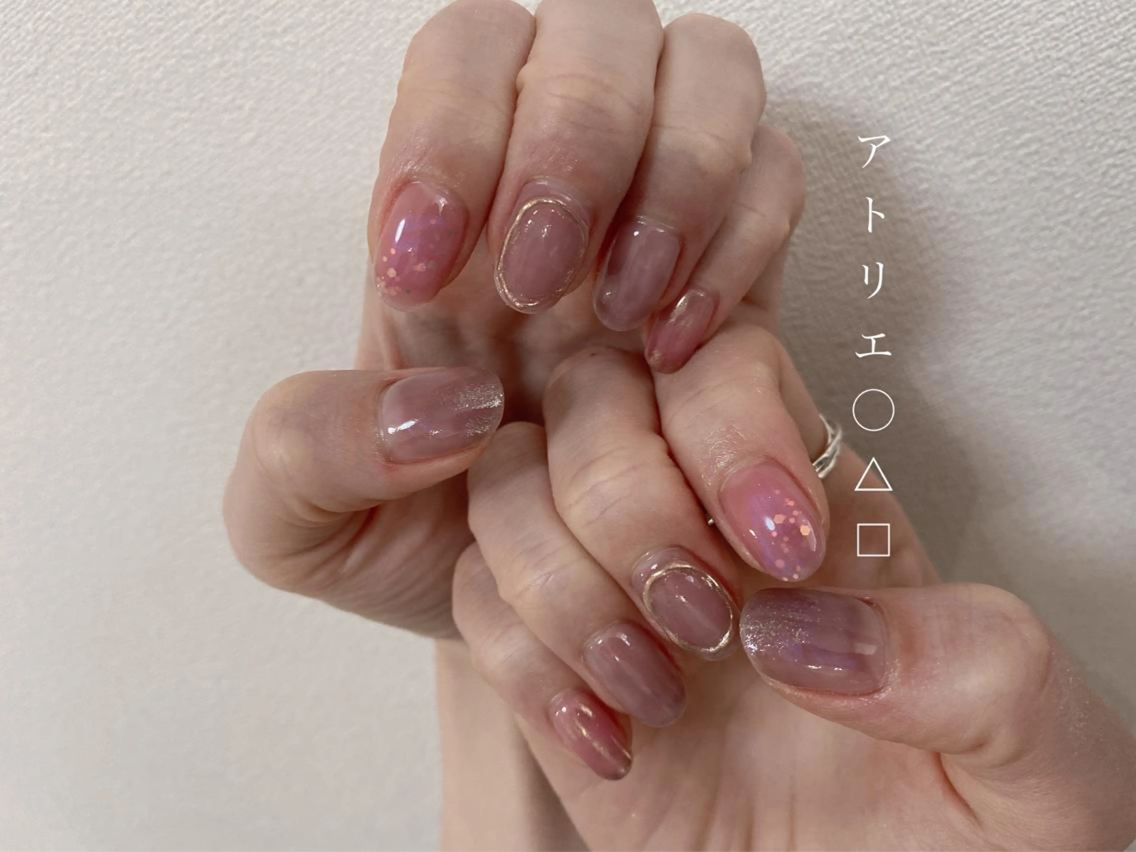 ネイル ブライダルネイル ハンドネイル アトリエ ○△□のネイルデザイン