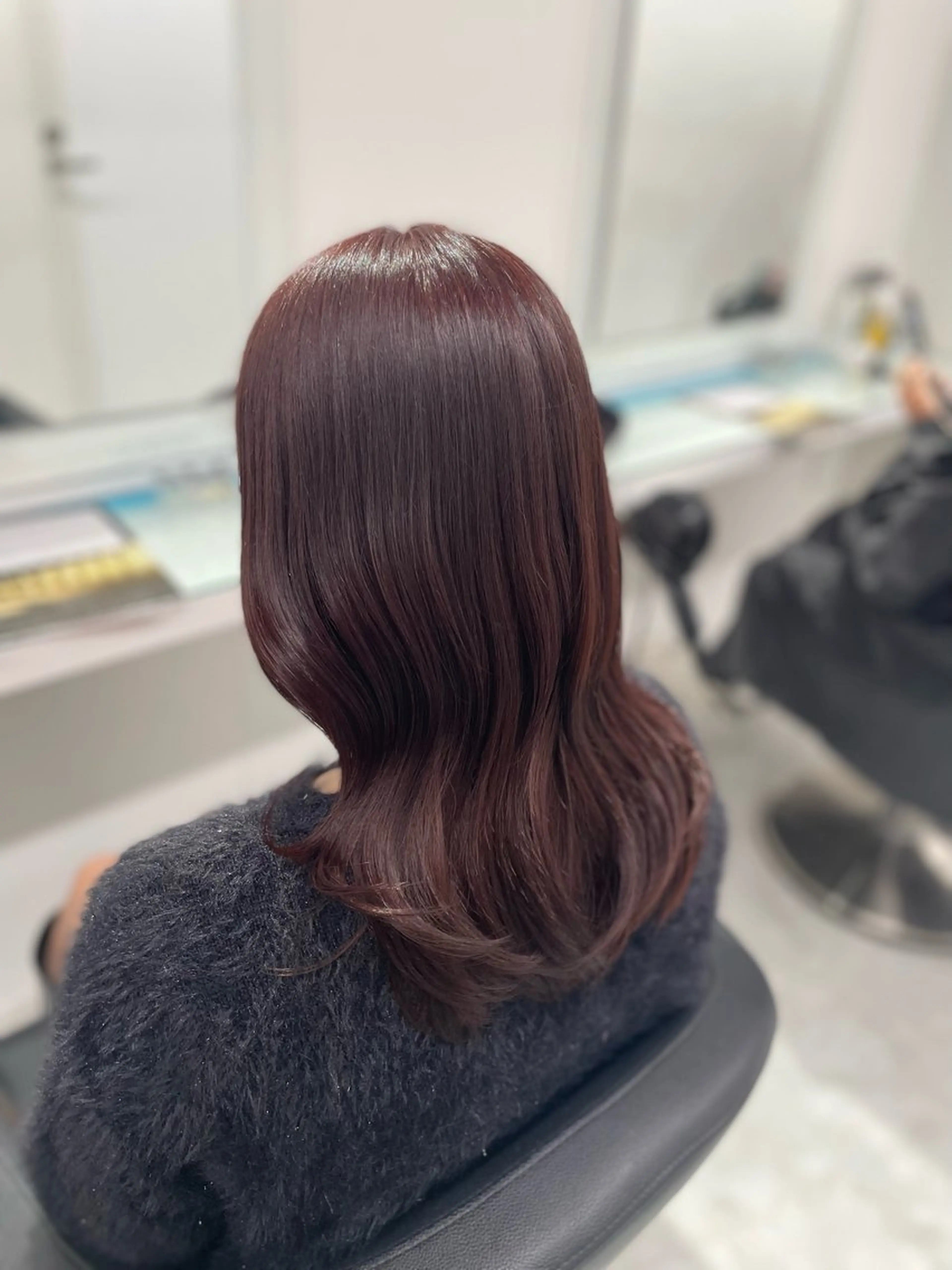 ミディアム カラー ヘアカラー トリートメント トレンド暖色ヘア🍒 miu🍒のヘアスタイル