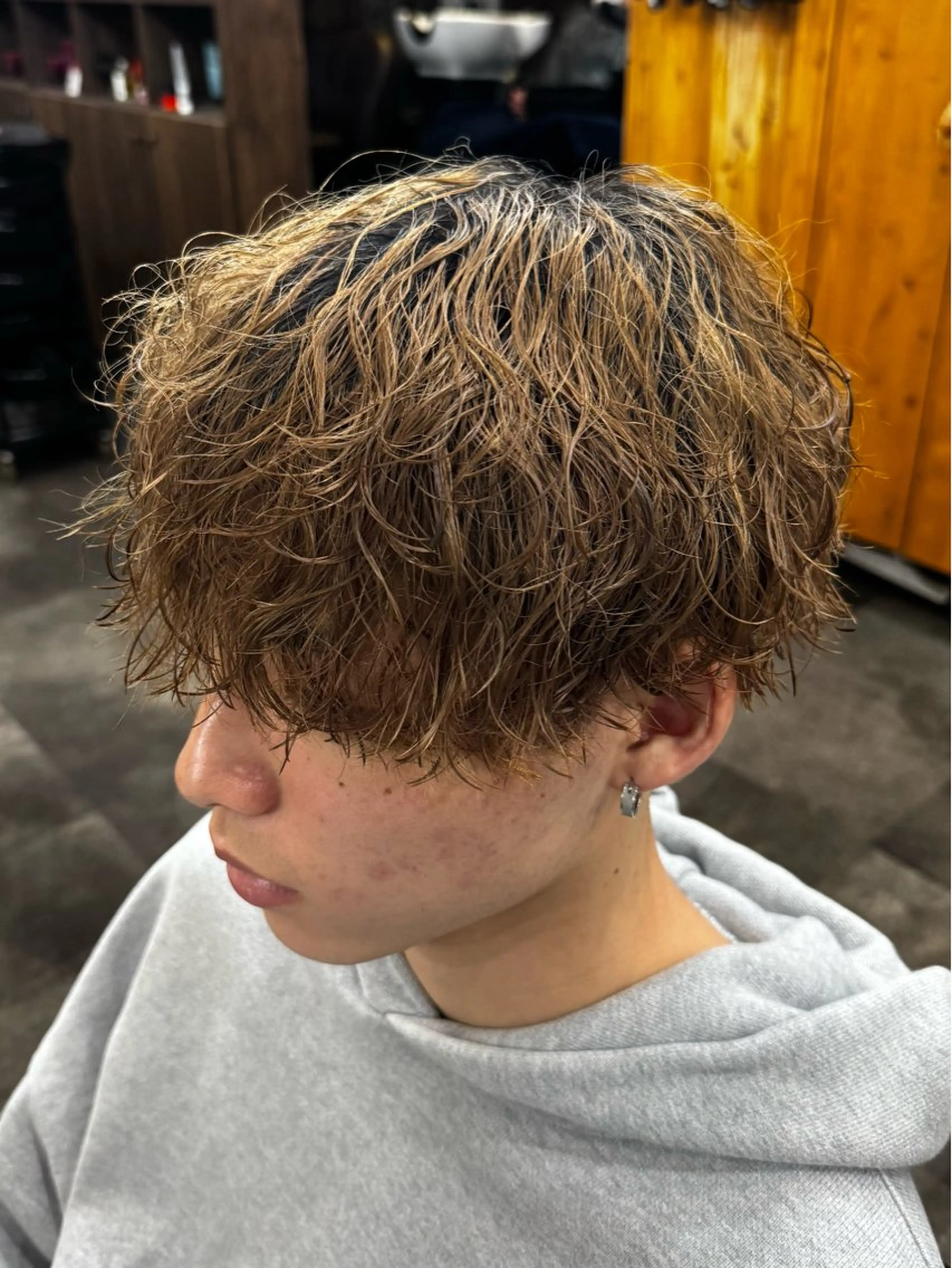 パーマ メンズ カット パーマ トリートメント ヘアセット 👑メンズパーマの 天才店長望月👑のヘアスタイル