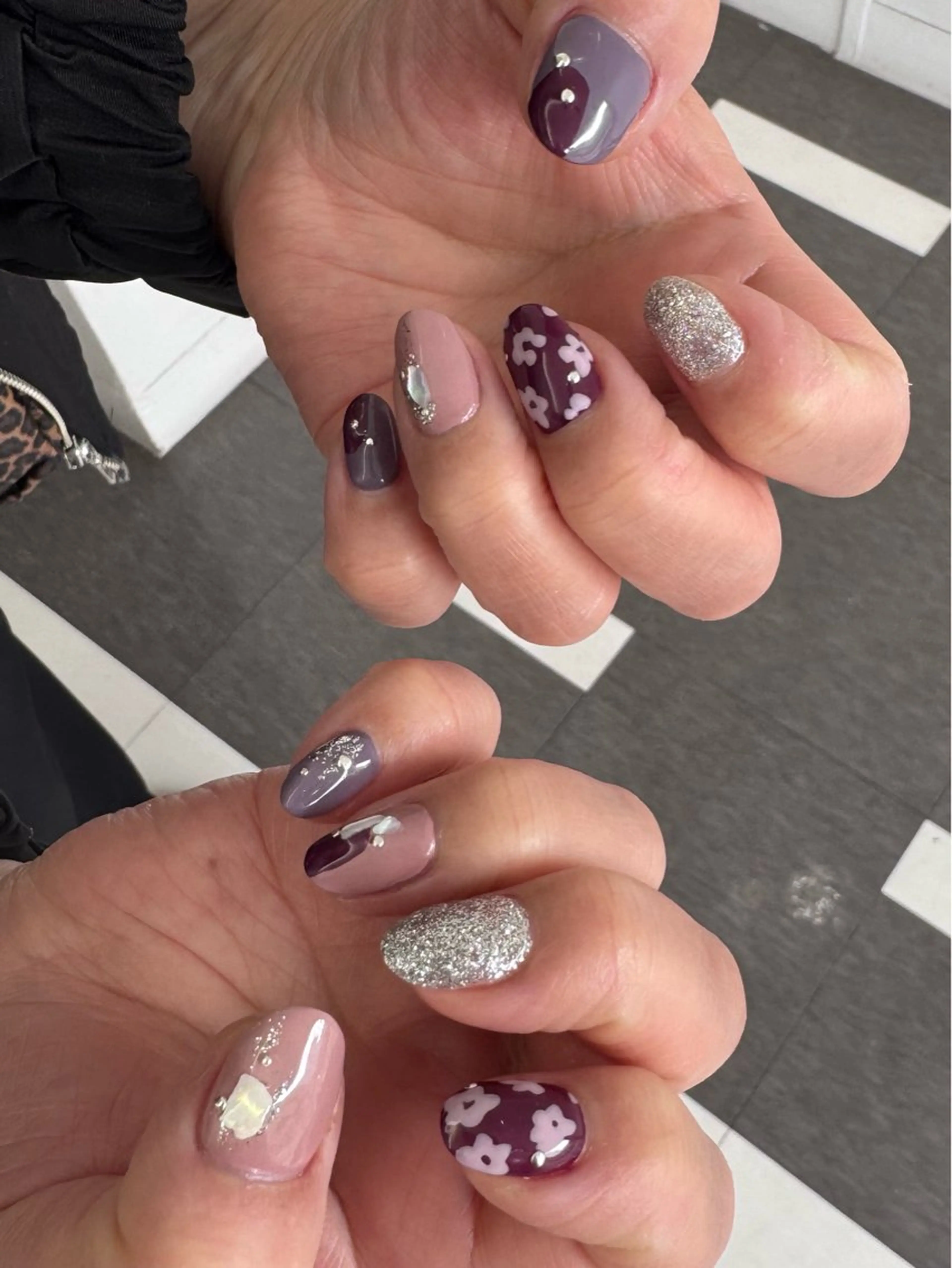 ネイル アートネイル ピンク 春ネイル ハンドネイル emunail maiのネイルデザイン