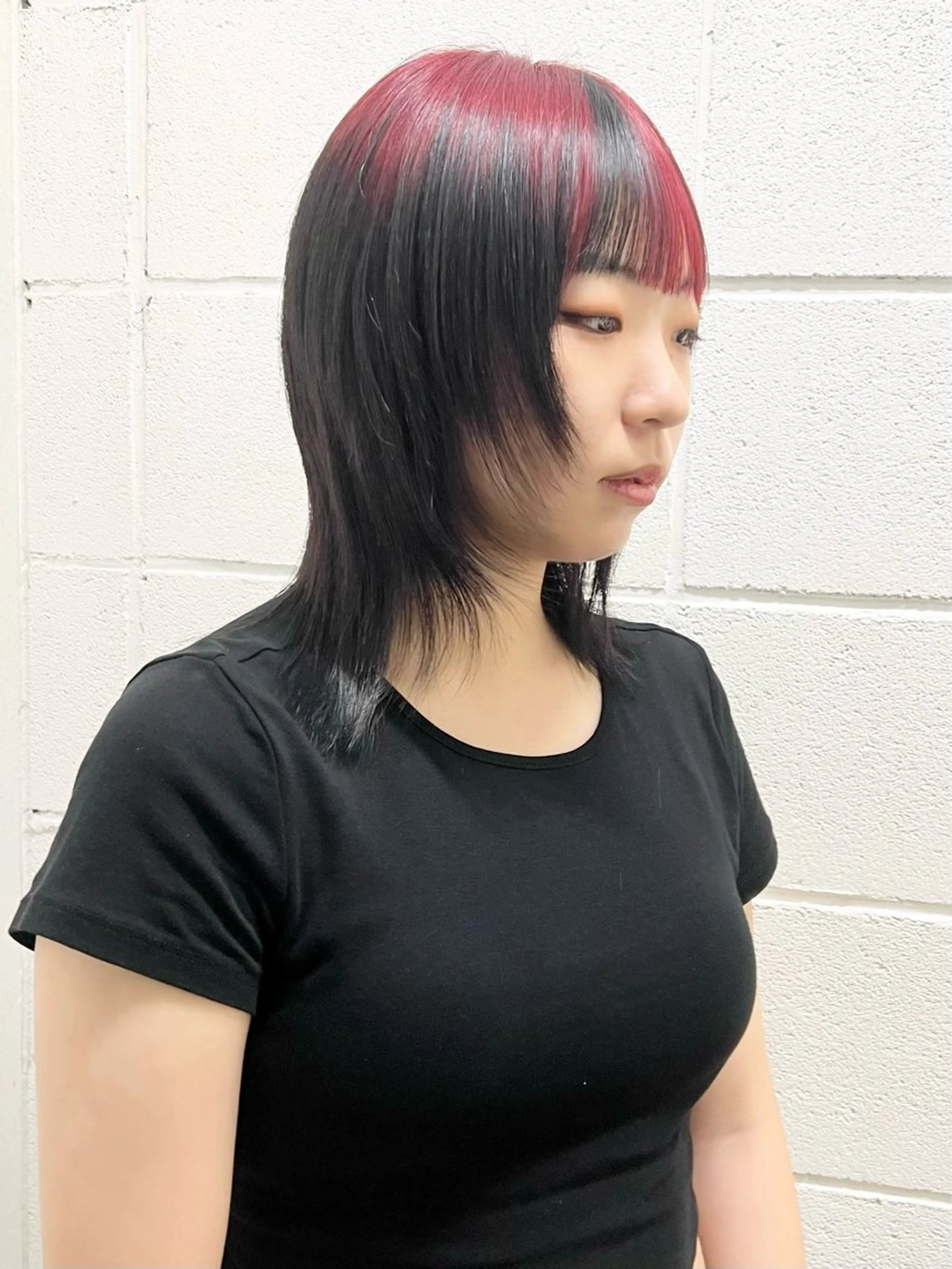 セミロング カラー ブリーチ ケアブリーチ ダブルカラー レッドカラー レイヤーカット カット ヘアカラー トリートメント HARU//原宿🤍 リピート率NO.1のヘアスタイル