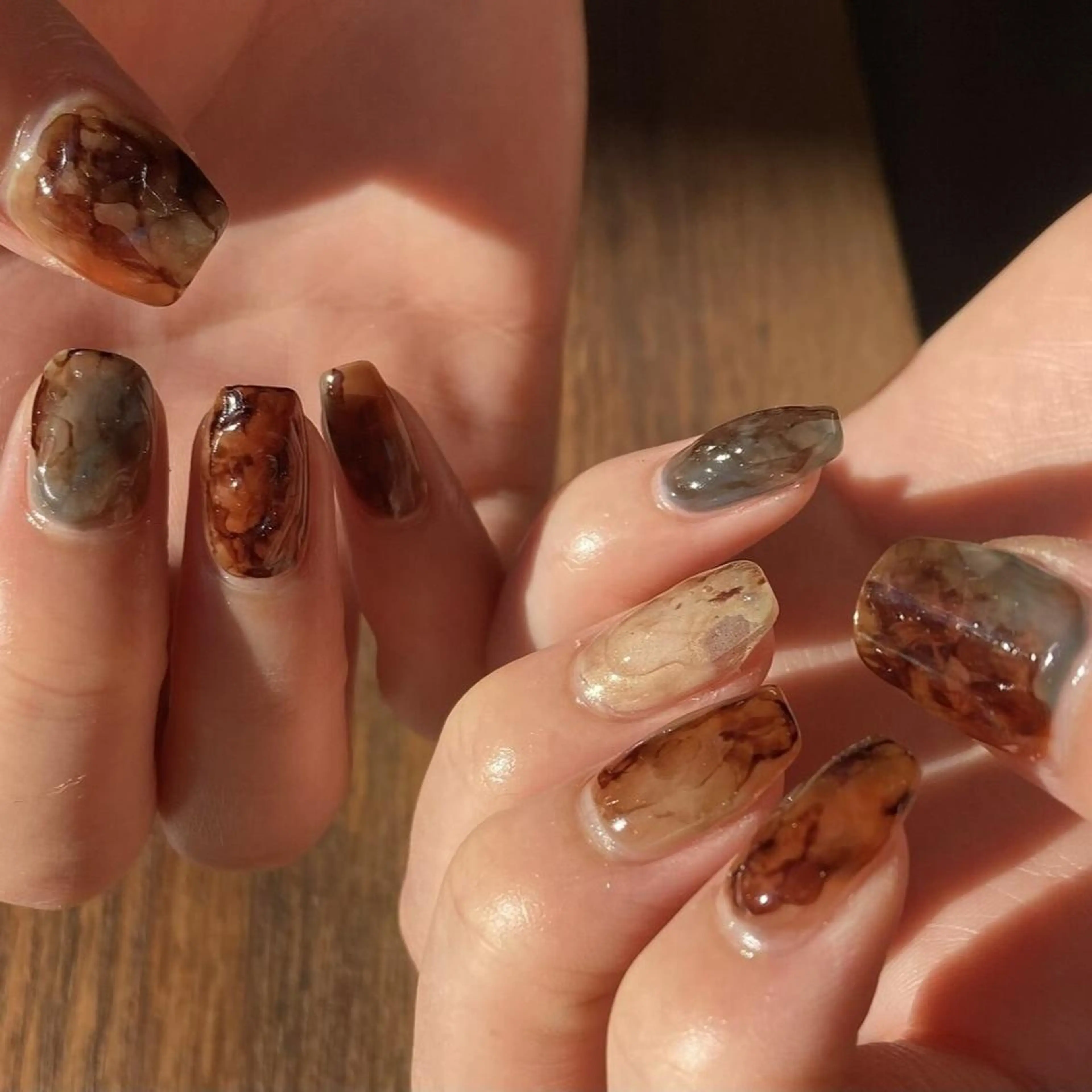 ネイル アートネイル クリアネイル フレンチネイル ジェルネイル ガラスフレンチ 【パラジェル認定】 newiネイル京橋のネイルデザイン