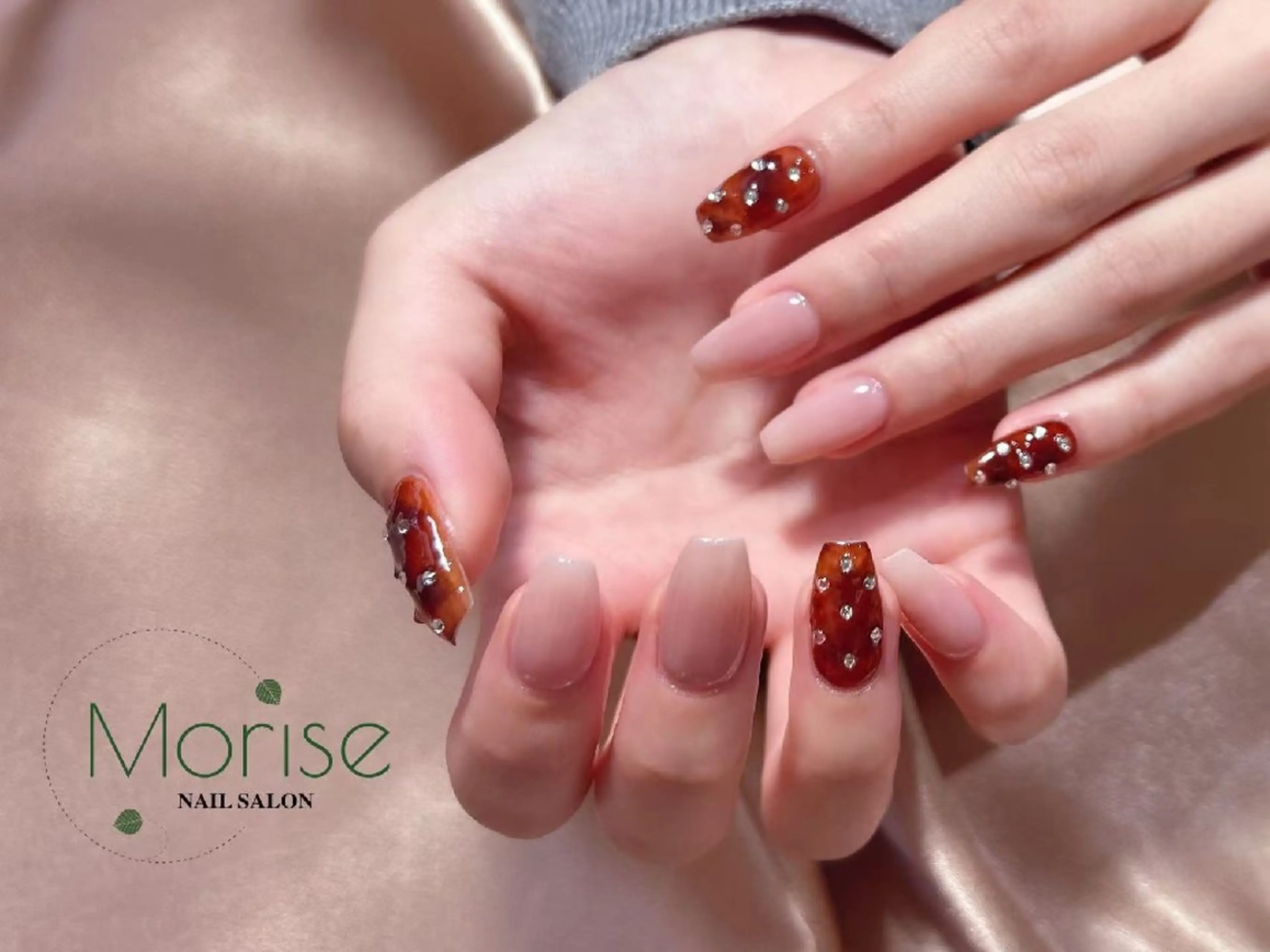 ネイル フットネイル フレンチネイル ジェルネイル ガラスフレンチ 韓国ネイル ハンドネイル ハンドケア MoriseNail 原宿店のネイルデザイン