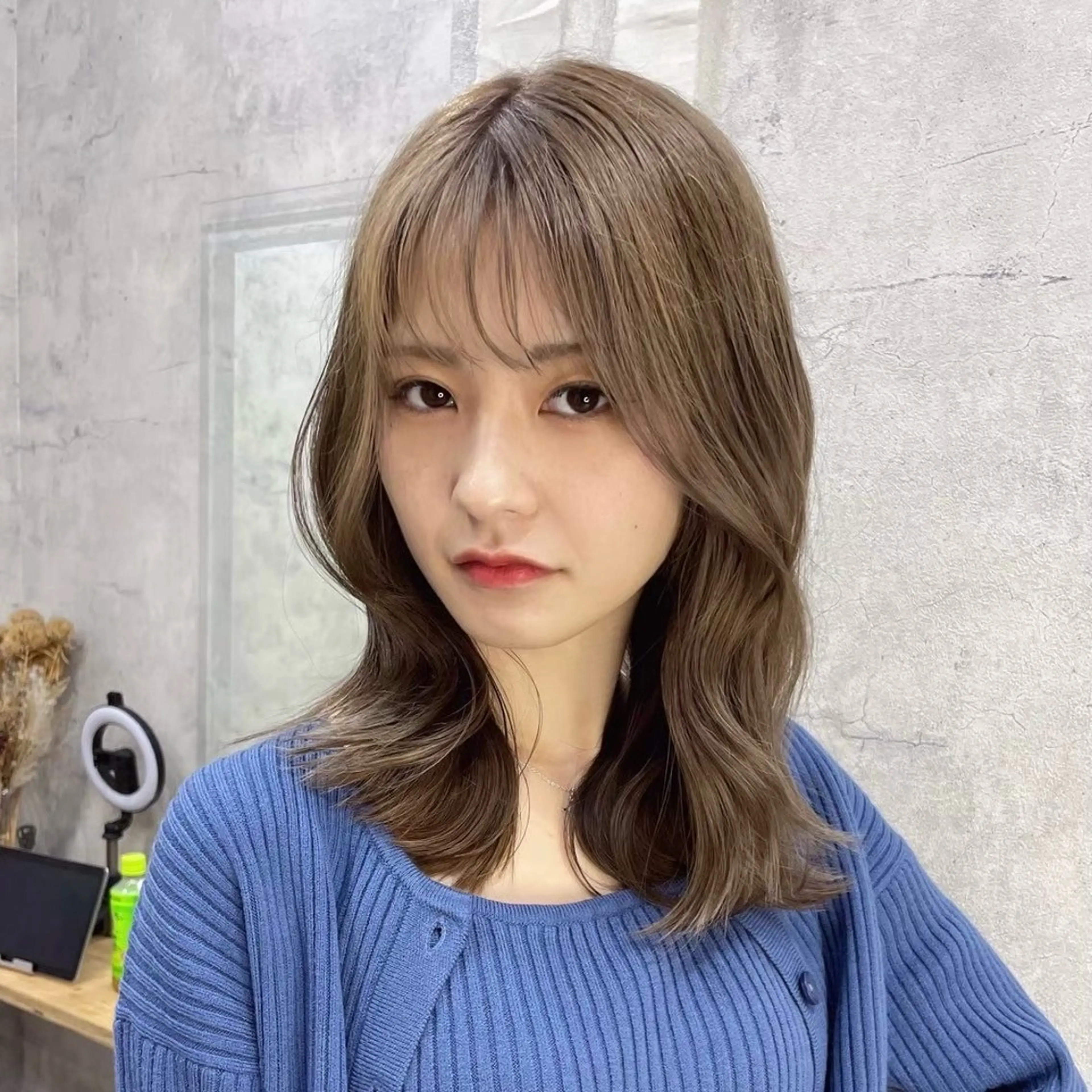 ミディアム 韓国風ヘア レイヤーカット エクステ/メンズ/レ イヤー/Myuukaのヘアスタイル