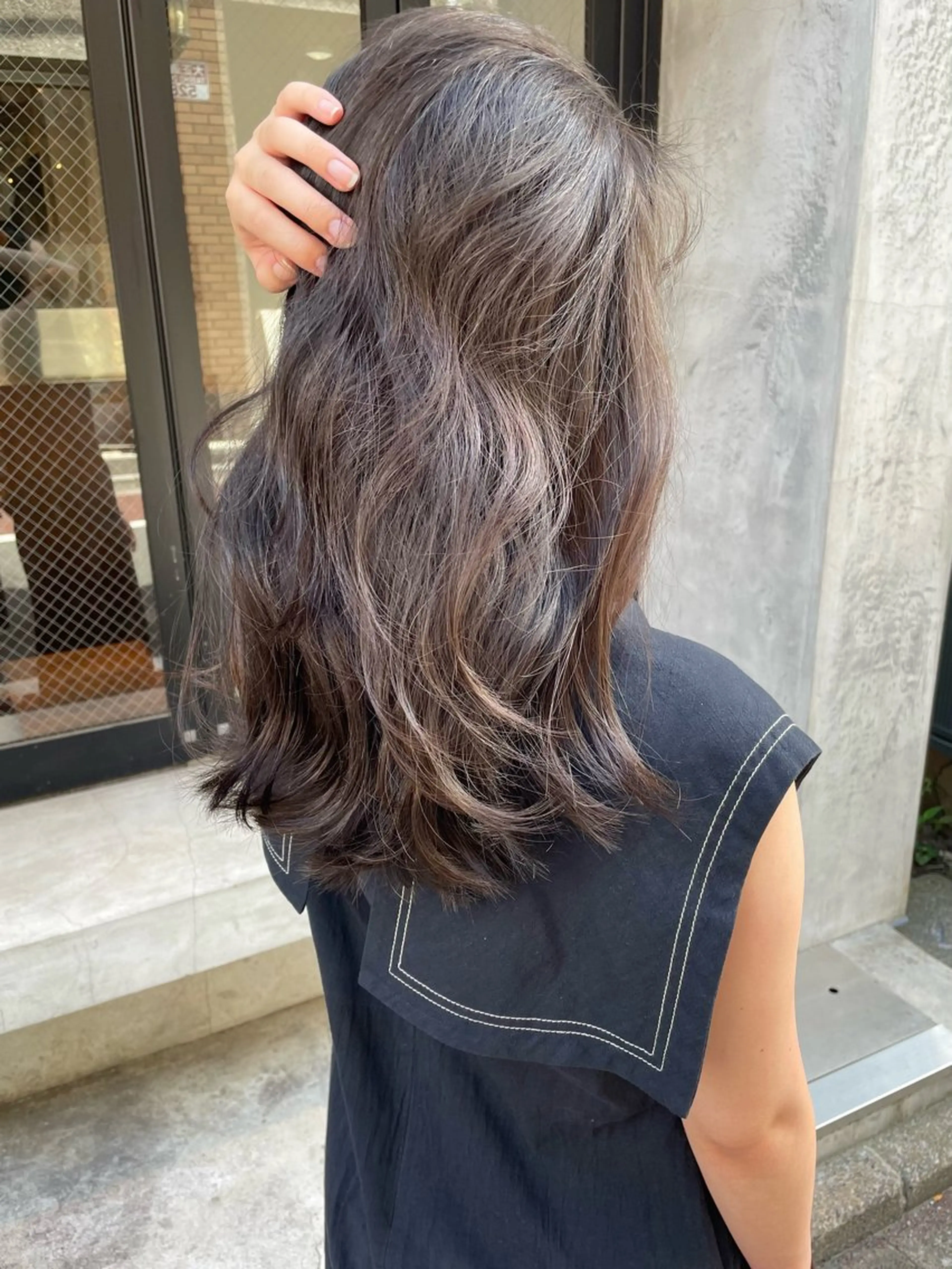 セミロング カラー カット ヘアカラー トリートメント 🩰オリーブ/ ベージュ松本咲花🩰のヘアスタイル