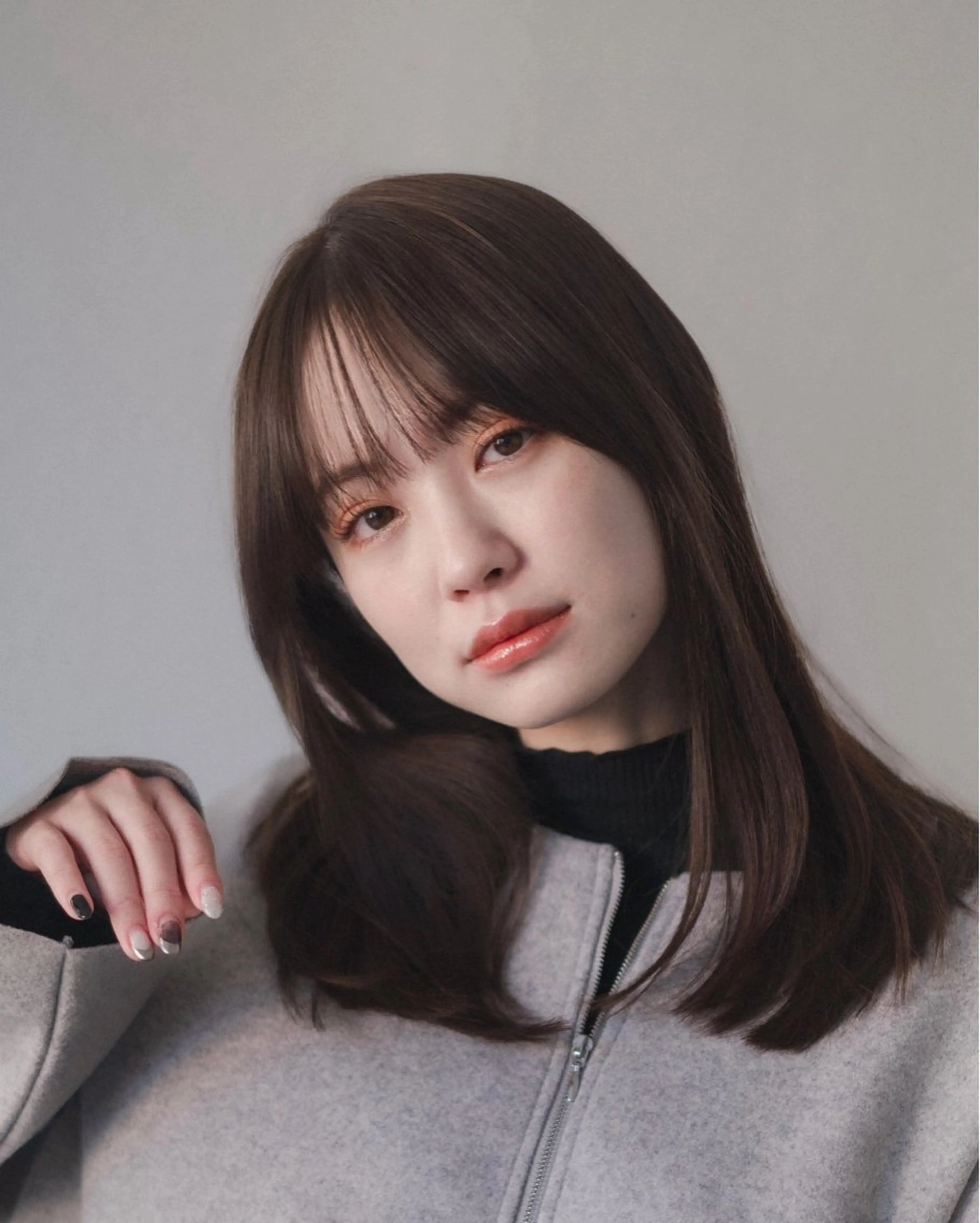 ロング カラー 前髪/顔周り /レイヤー/秋山 元のヘアスタイル