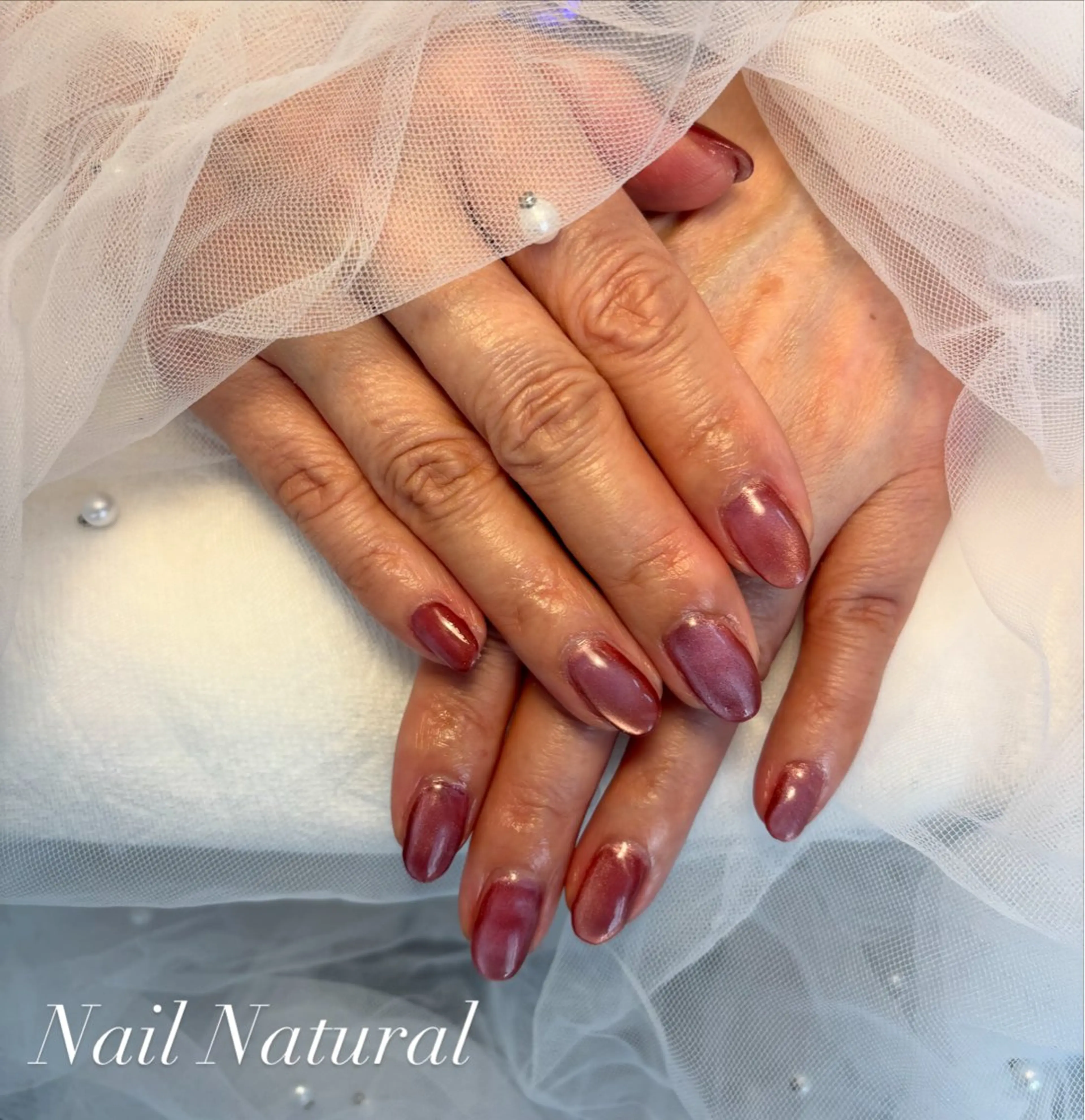 ネイル フラッシュネイル フットネイル フレンチネイル ジェルネイル ガラスフレンチ ハンドネイル Nail salon Natulalのネイルデザイン