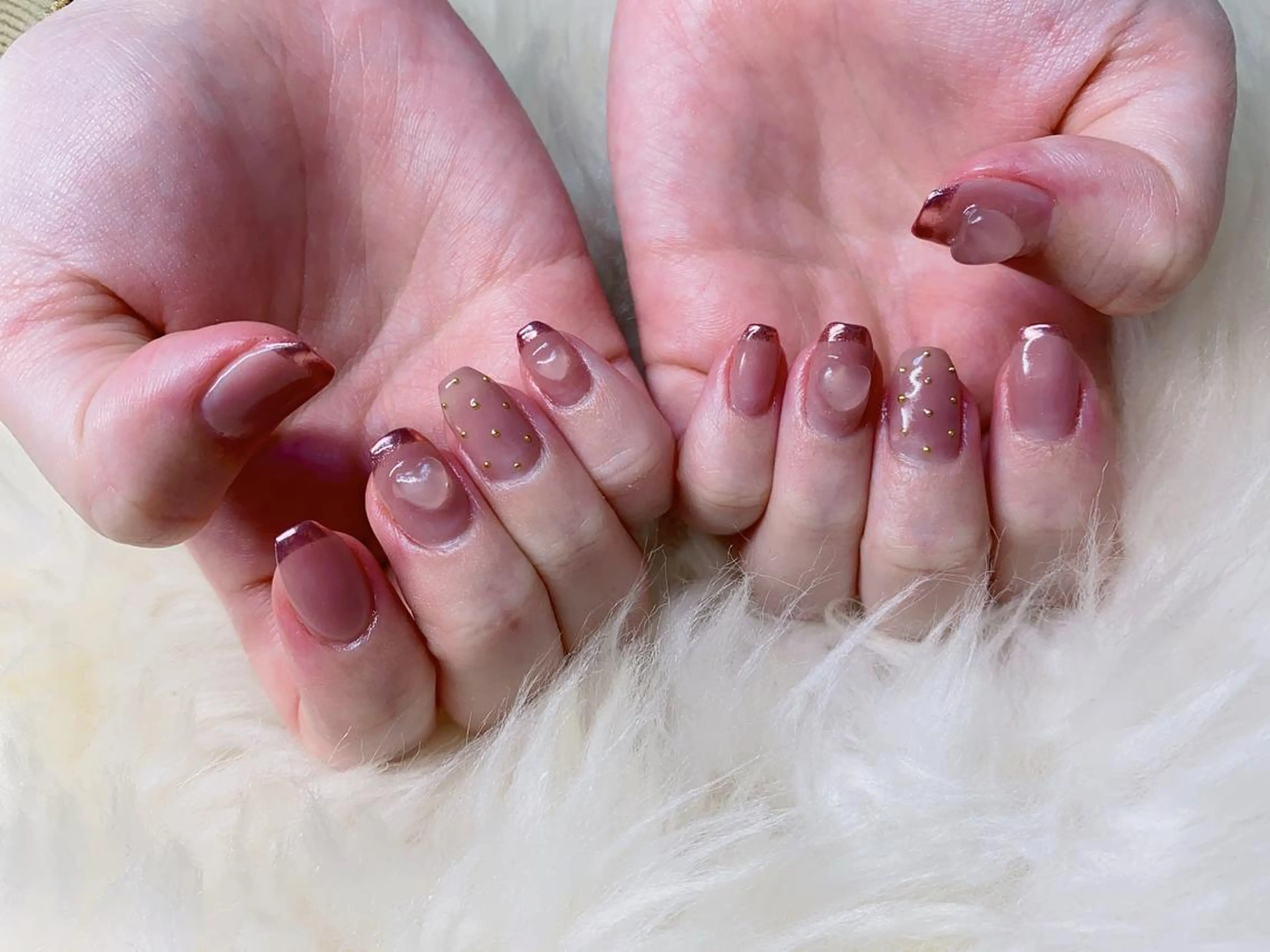 ミディアム ハンドネイル ハンドケア 💜MIYA nail川崎店のネイルデザイン