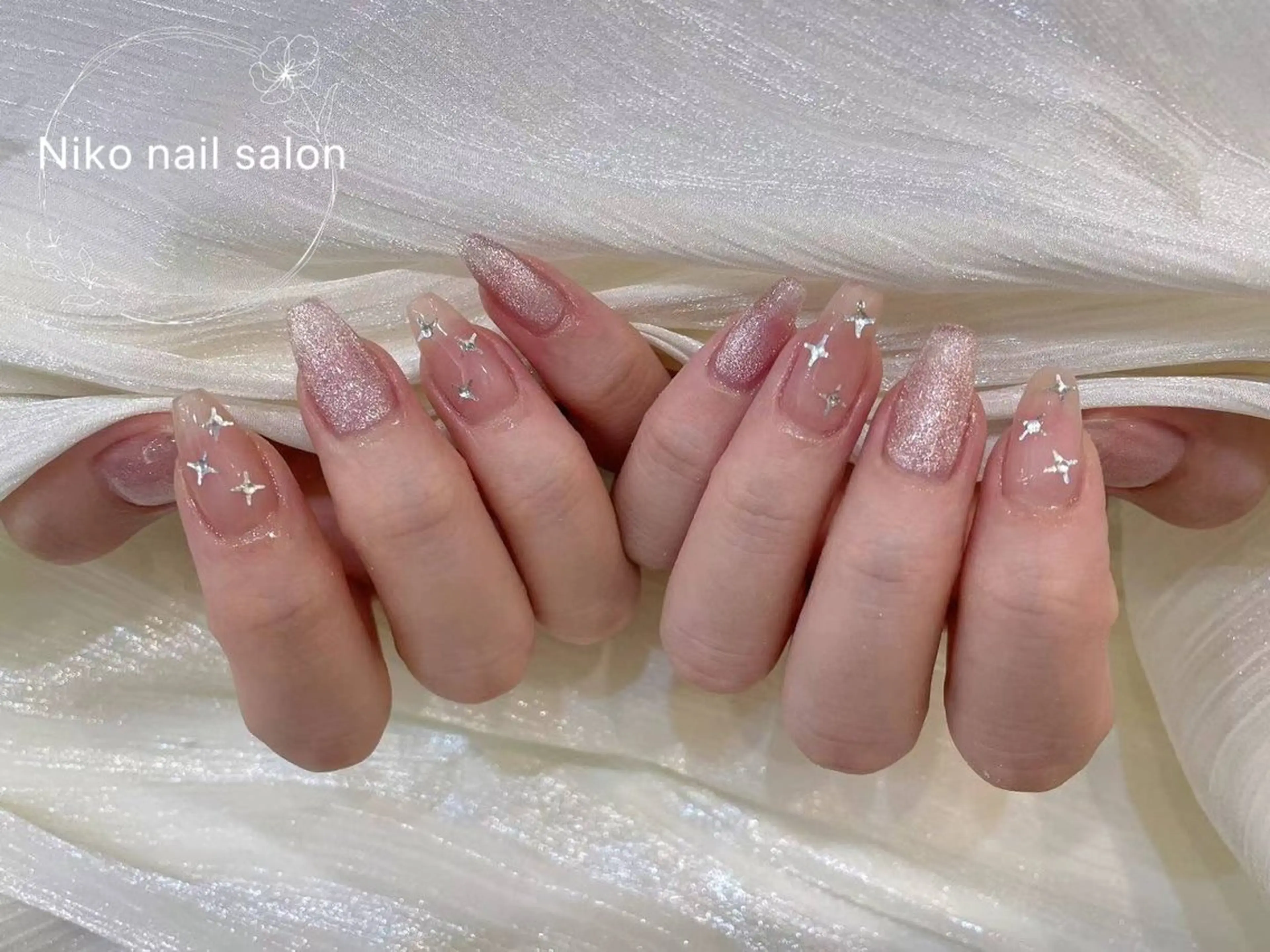 ネイル 長さ出し フットネイル フレンチネイル ジェルネイル 韓国ネイル Niko nailサロンのネイルデザイン