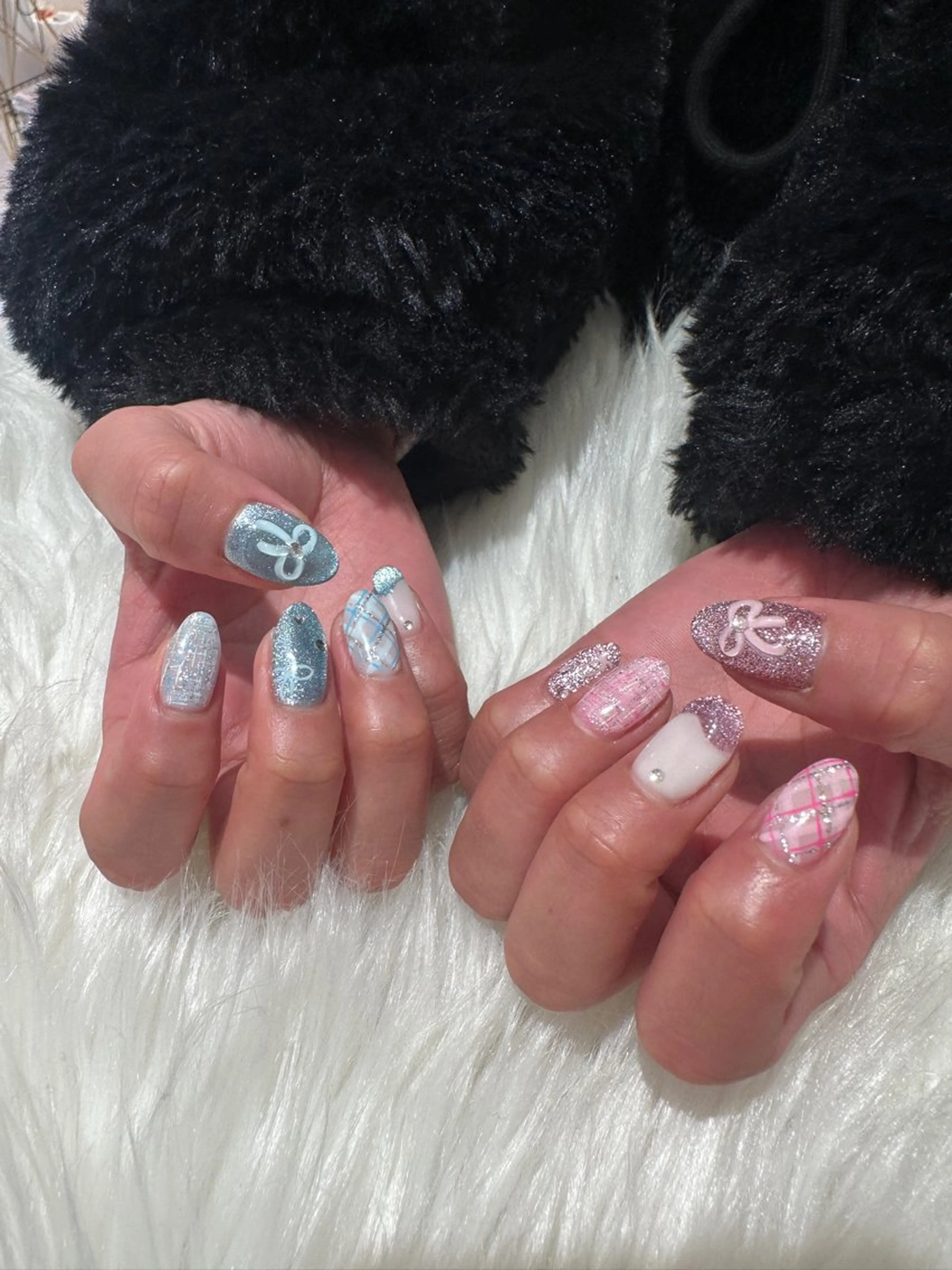 ‼️テストモデル‼️オフあり持ち込みアートコース※手書きアート6本以上フレンチカラグラ×※長さだしパーツオフ不可の写真