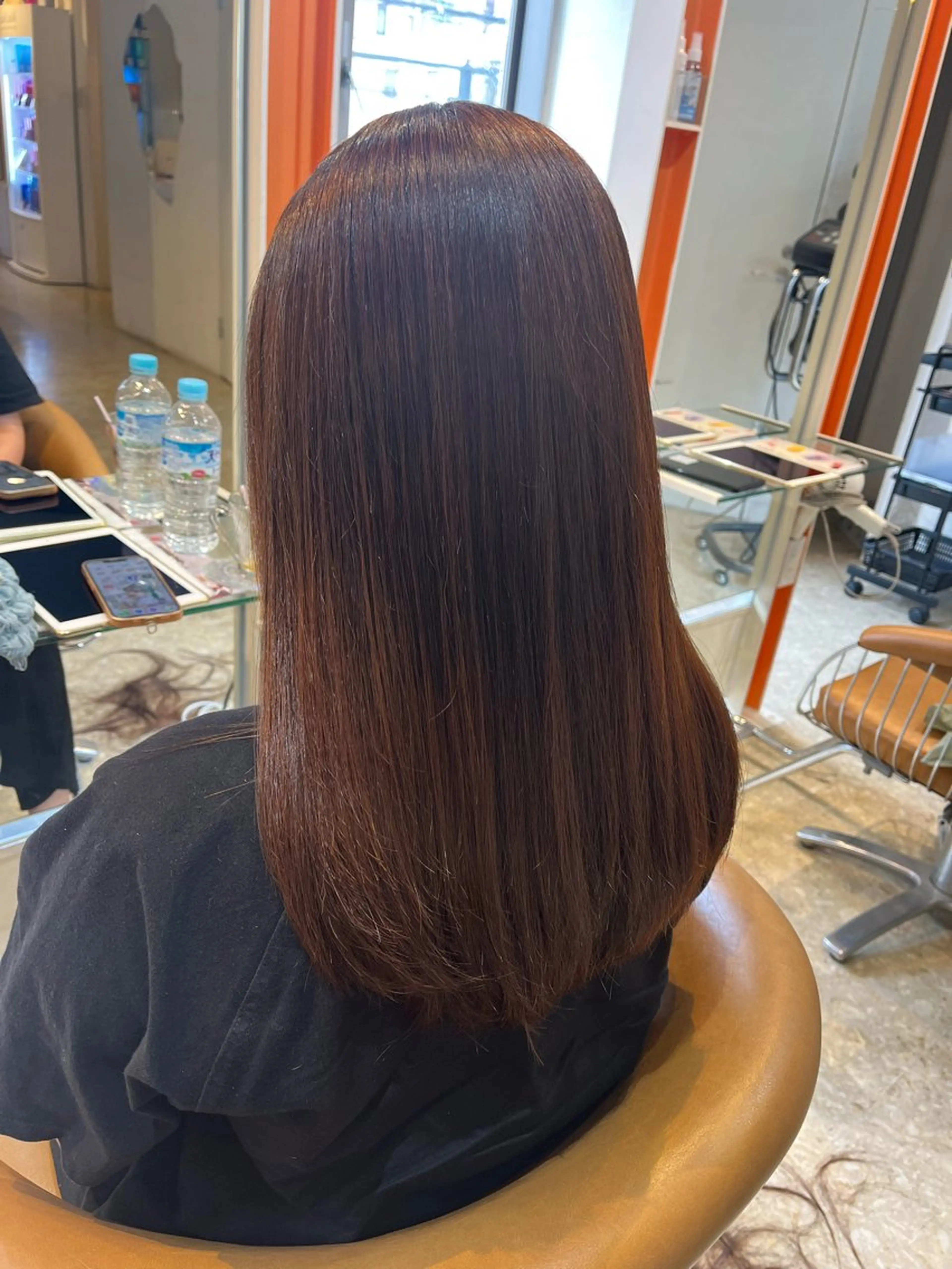 セミロング カラー カット ヘアカラー 縮毛矯正 うしだ かおるのヘアスタイル