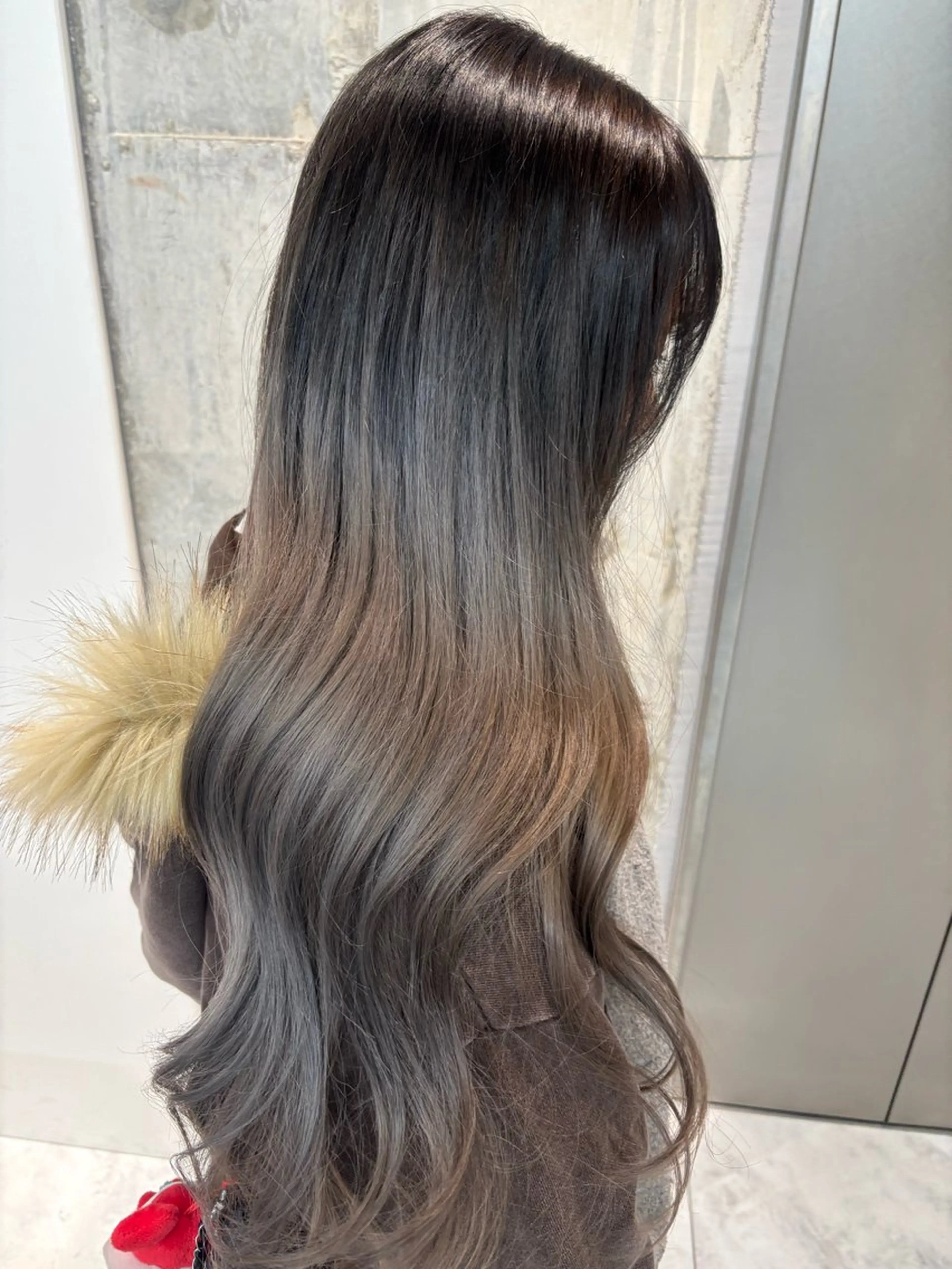 ミディアム カラー ブリーチ ボブ 韓国風ヘア レイヤーカット トリートメント ヘアカラー rina／ベージュ ワンホン/韓国ヘアのヘアスタイル