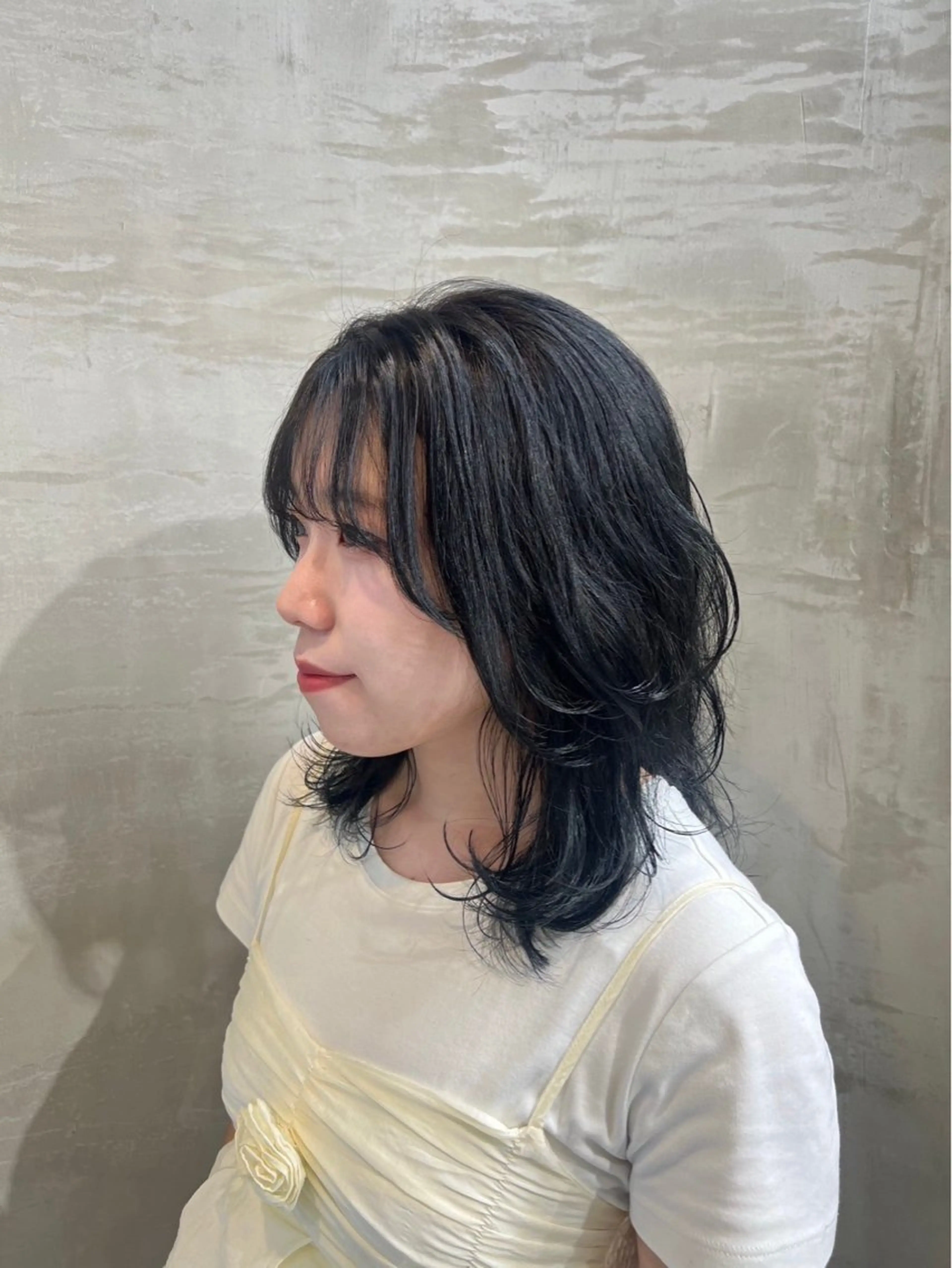 ミディアム カラー 赤石るな ／nabi  船橋のヘアスタイル