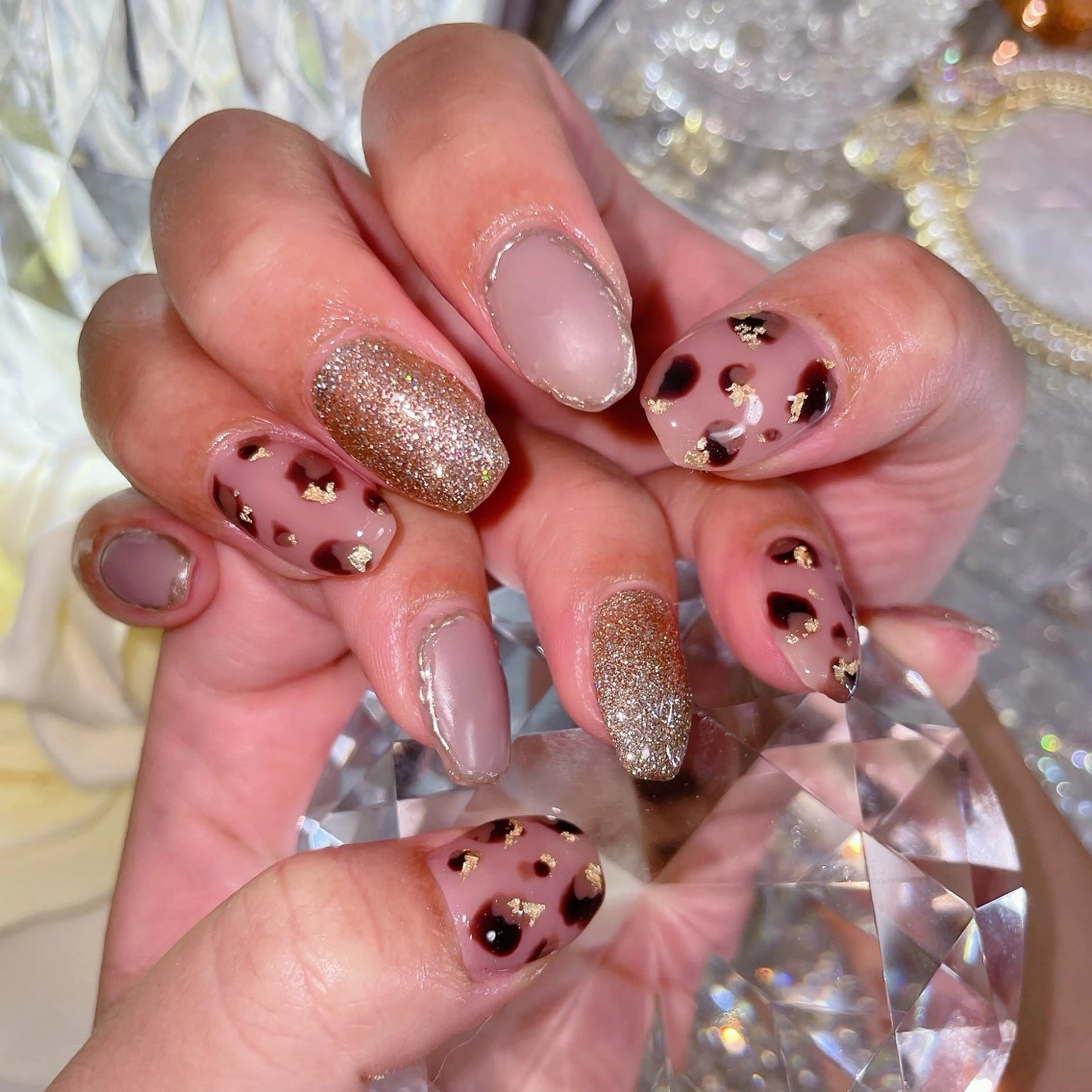 ネイル アートネイル オーロラネイル チークネイル 長さ出し フラッシュネイル misun_nail所属・misun_ nailのネイルデザイン