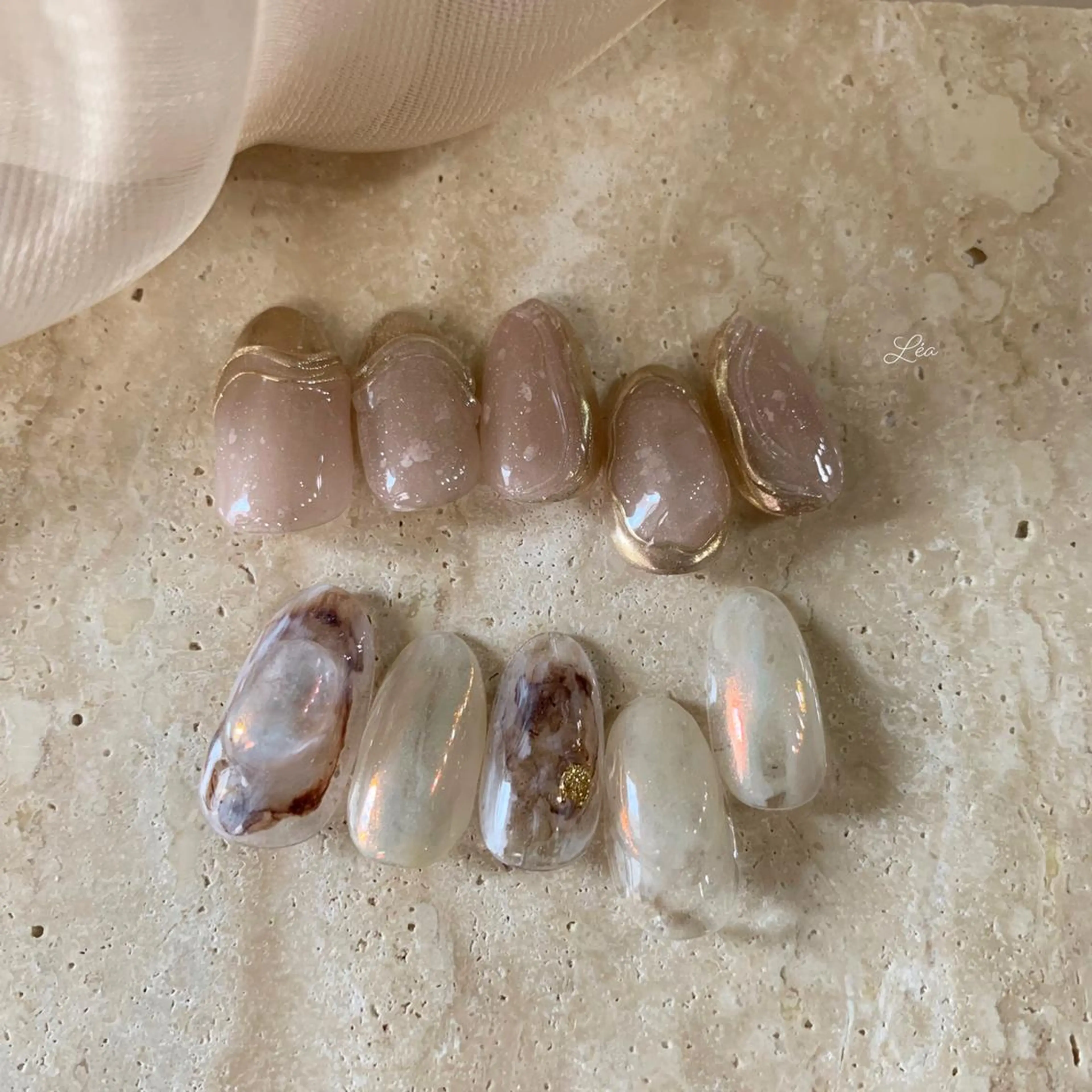 ネイル ジェルネイル パラジェル Léa nailのネイルデザイン