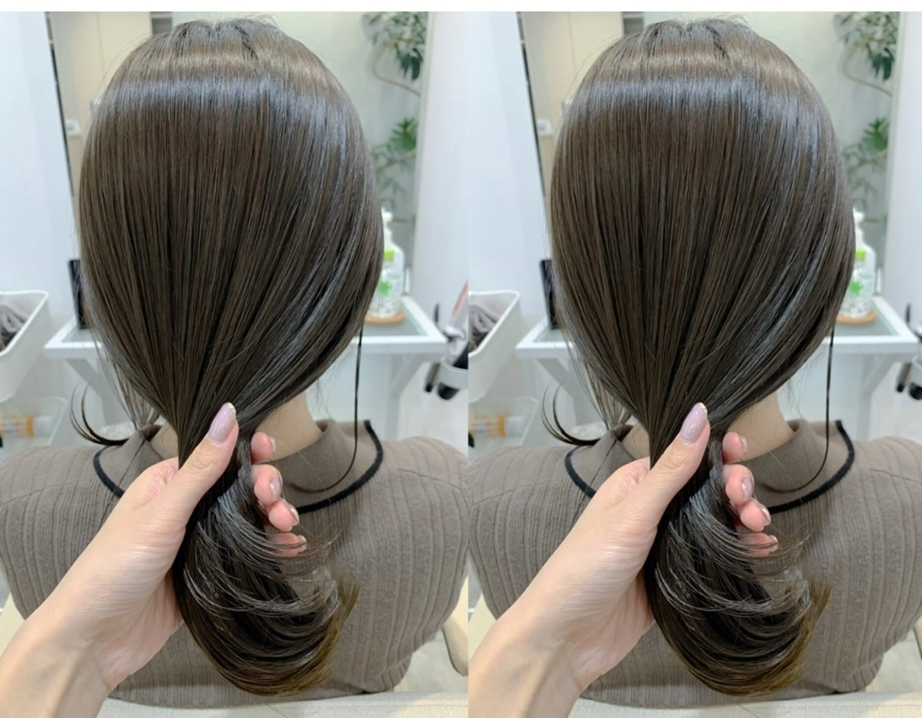 セミロング カラー トリートメント ヘアカラー ✨髪質改善✨カラー たーものヘアスタイル