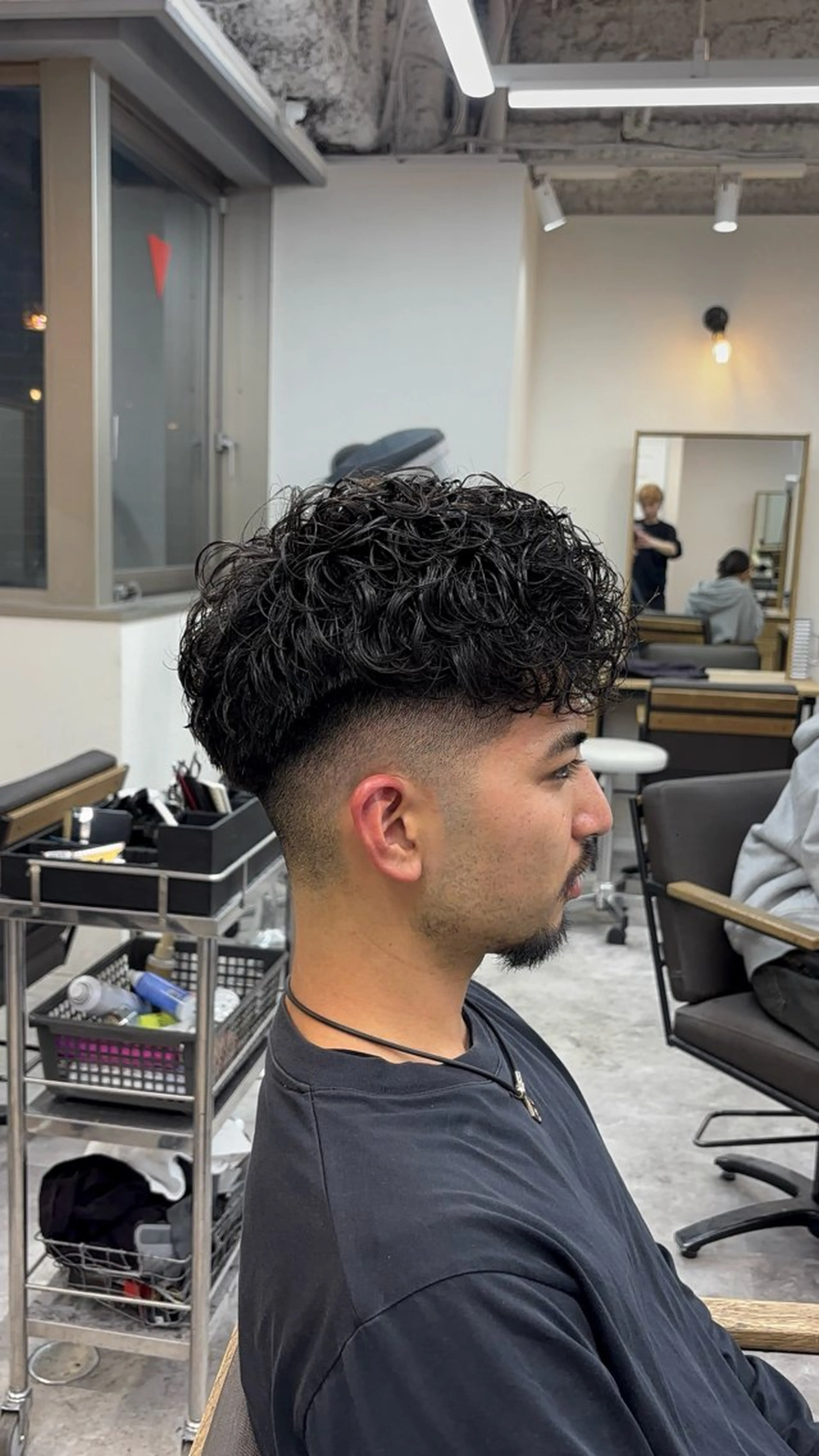 ショート パーマ メンズ スペインカール DIECE所属・渋谷【メンズ特化】 レンのヘアスタイル