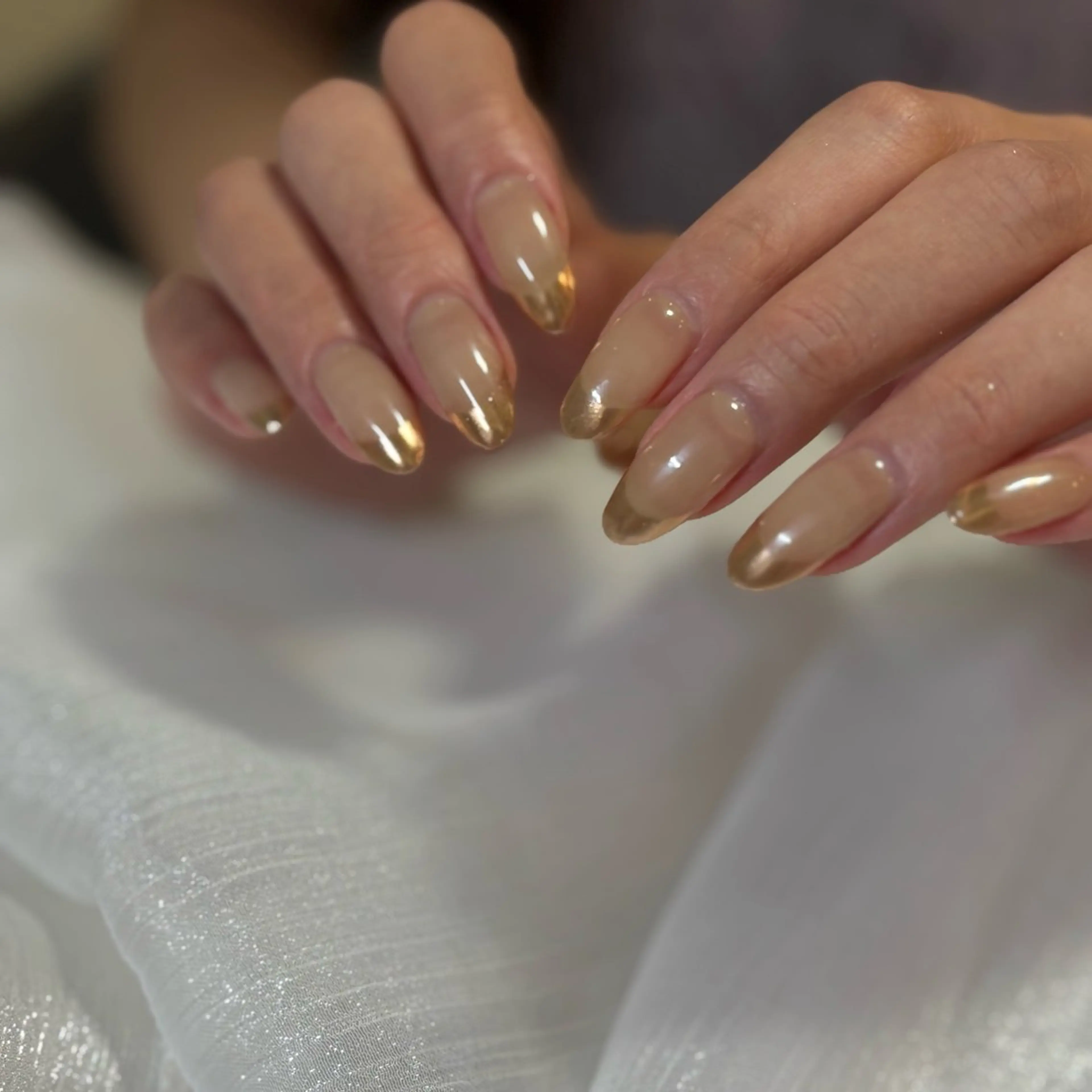 ネイル フレンチネイル ミラーネイル ハンドネイル Lélia nail Himariのネイルデザイン