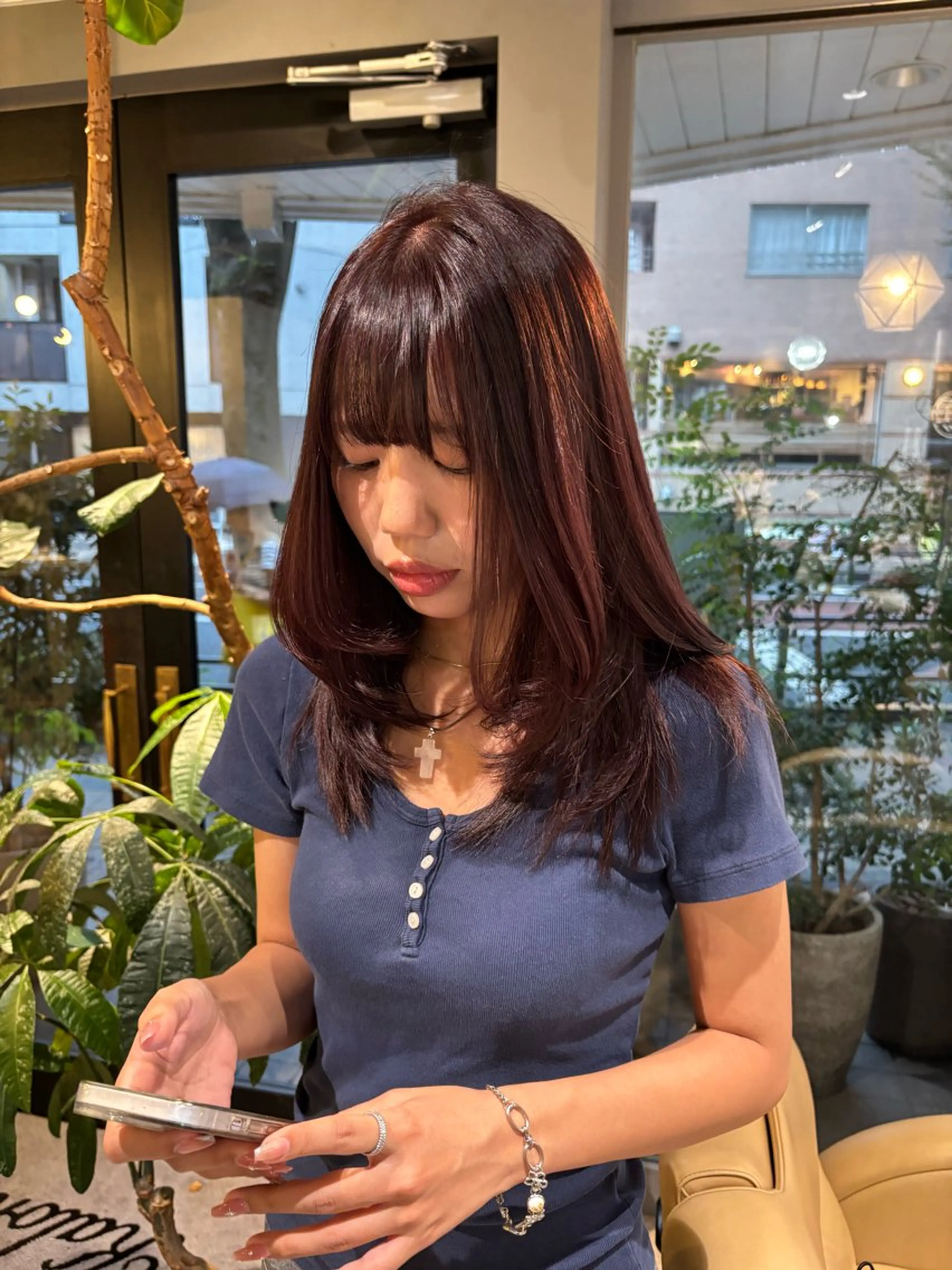 ロング ヘアカラー ZEST kalon RINAのヘアスタイル