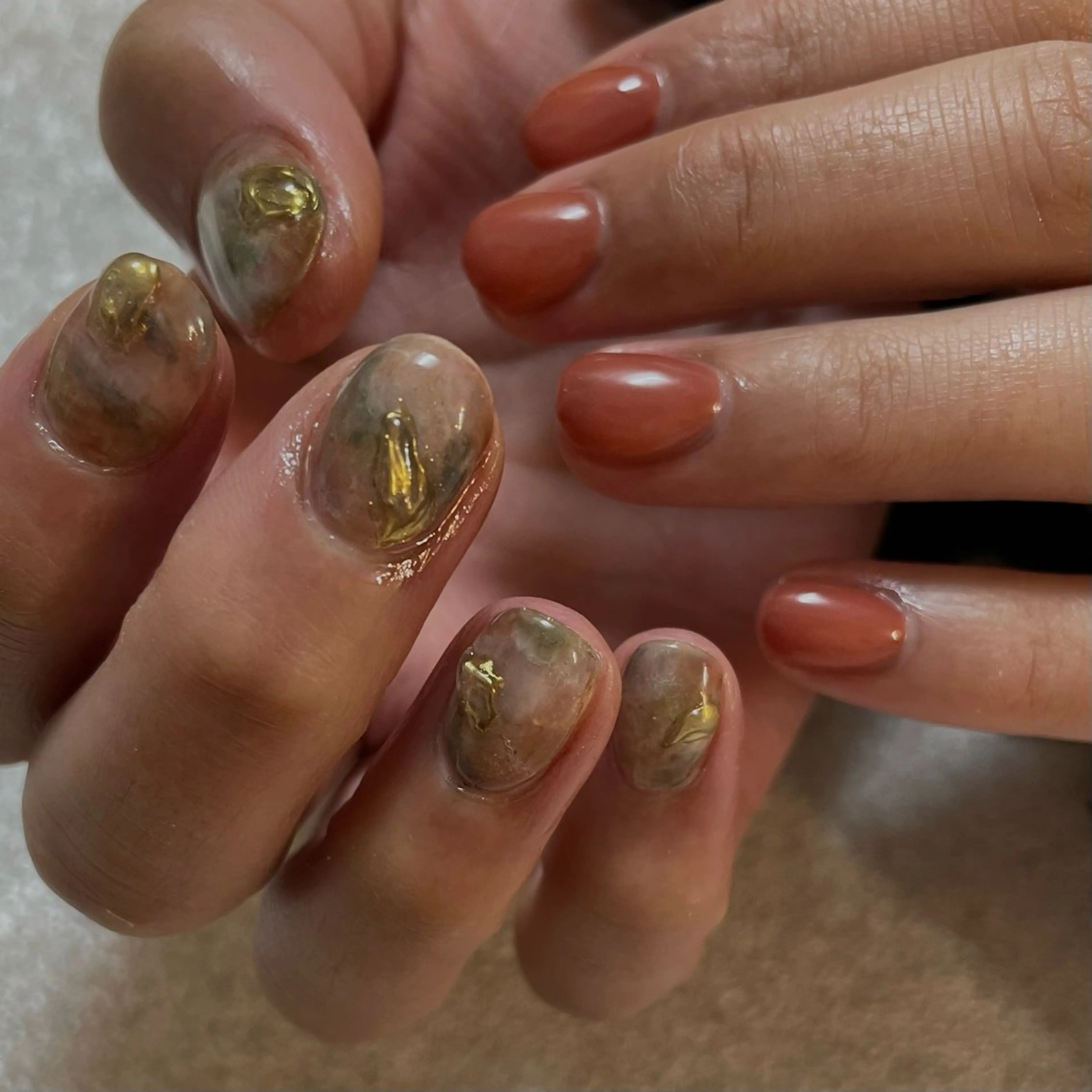 ネイル アートネイル ハンドネイル カメレオン京橋🌻 草葉由佳のネイルデザイン