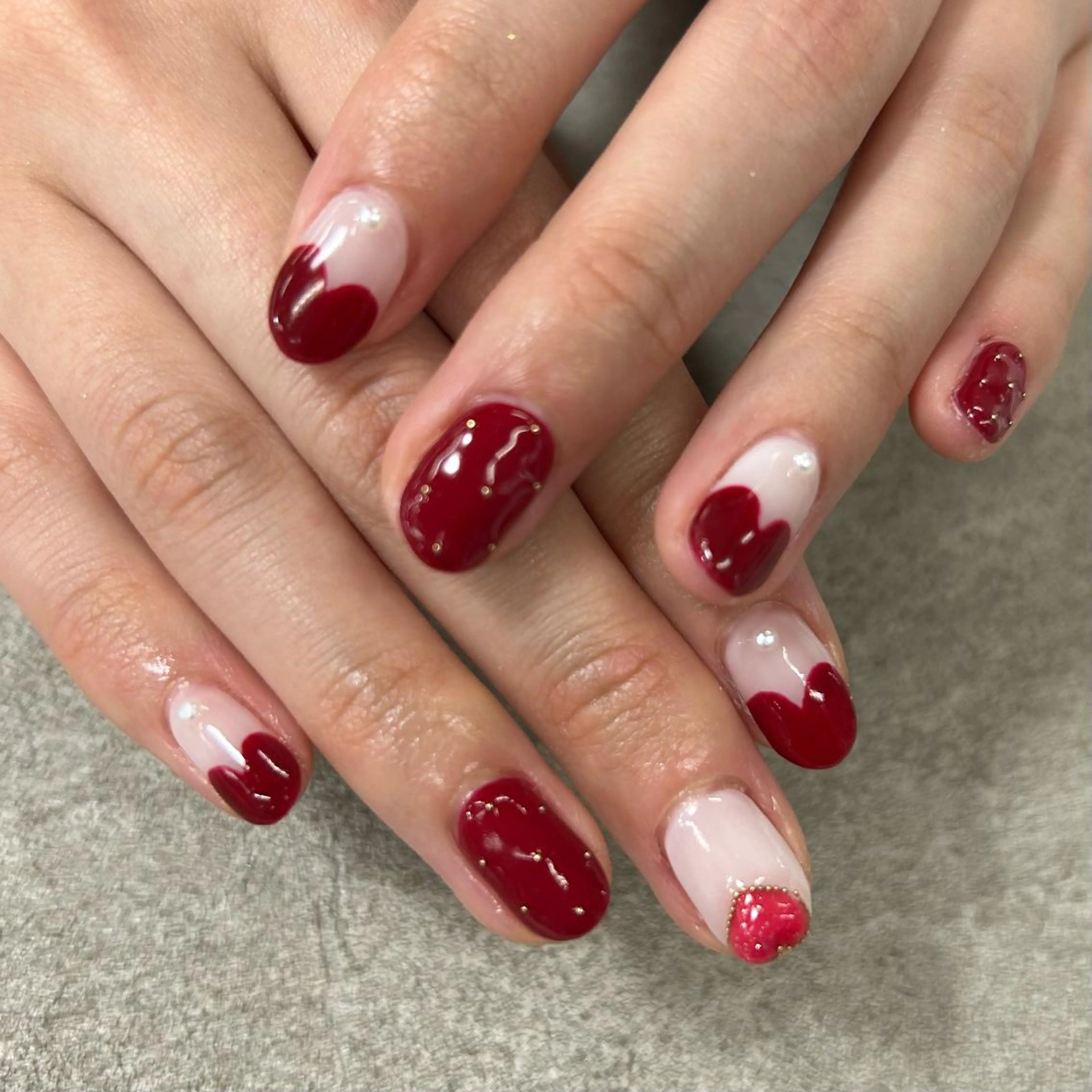 ネイル ハート ♥Zina YUKI♥のネイルデザイン