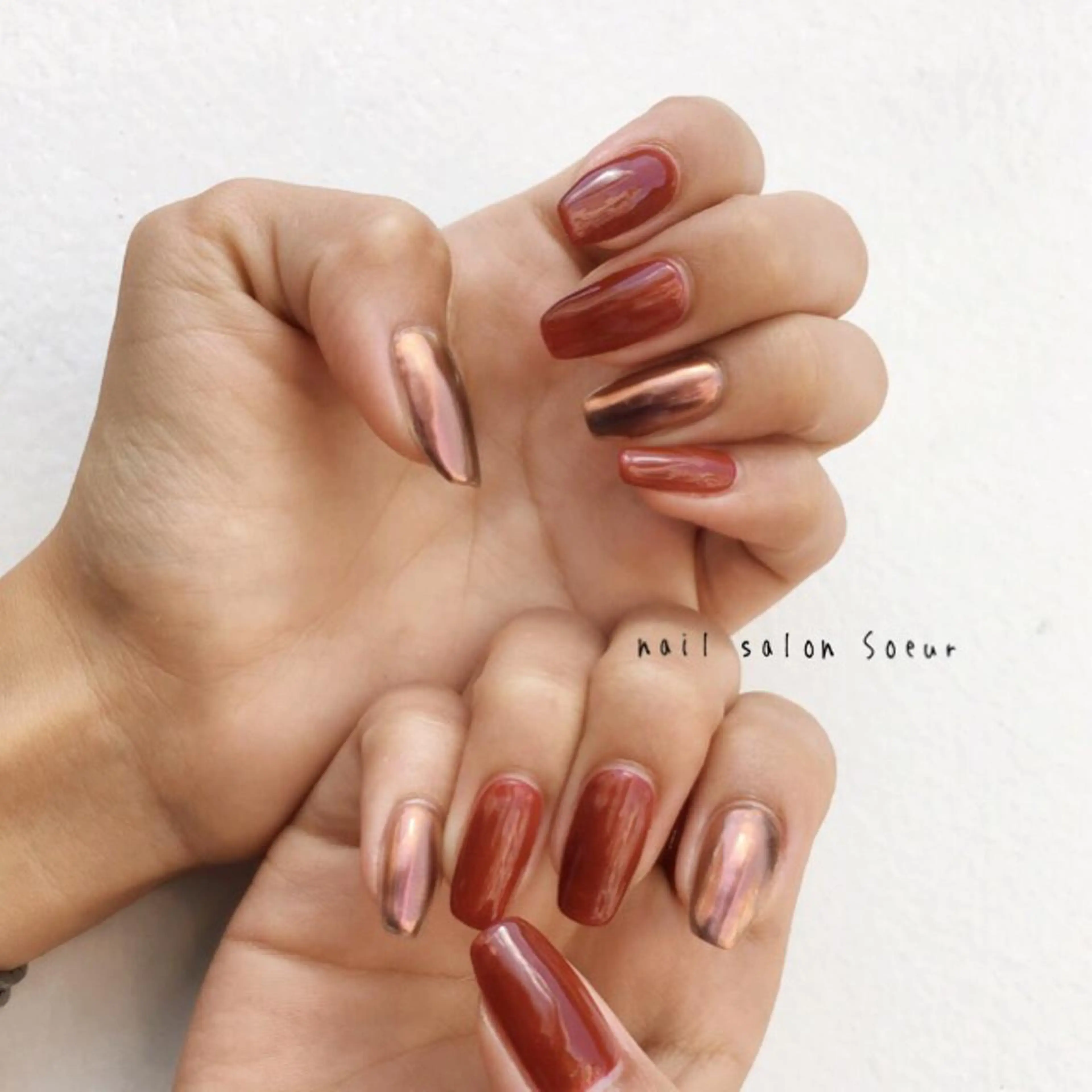 ネイル クリアネイル ジェルネイル ミラーネイル ワンカラーネイル ストーンネイル ハンドネイル nail salon Soeurのネイルデザイン