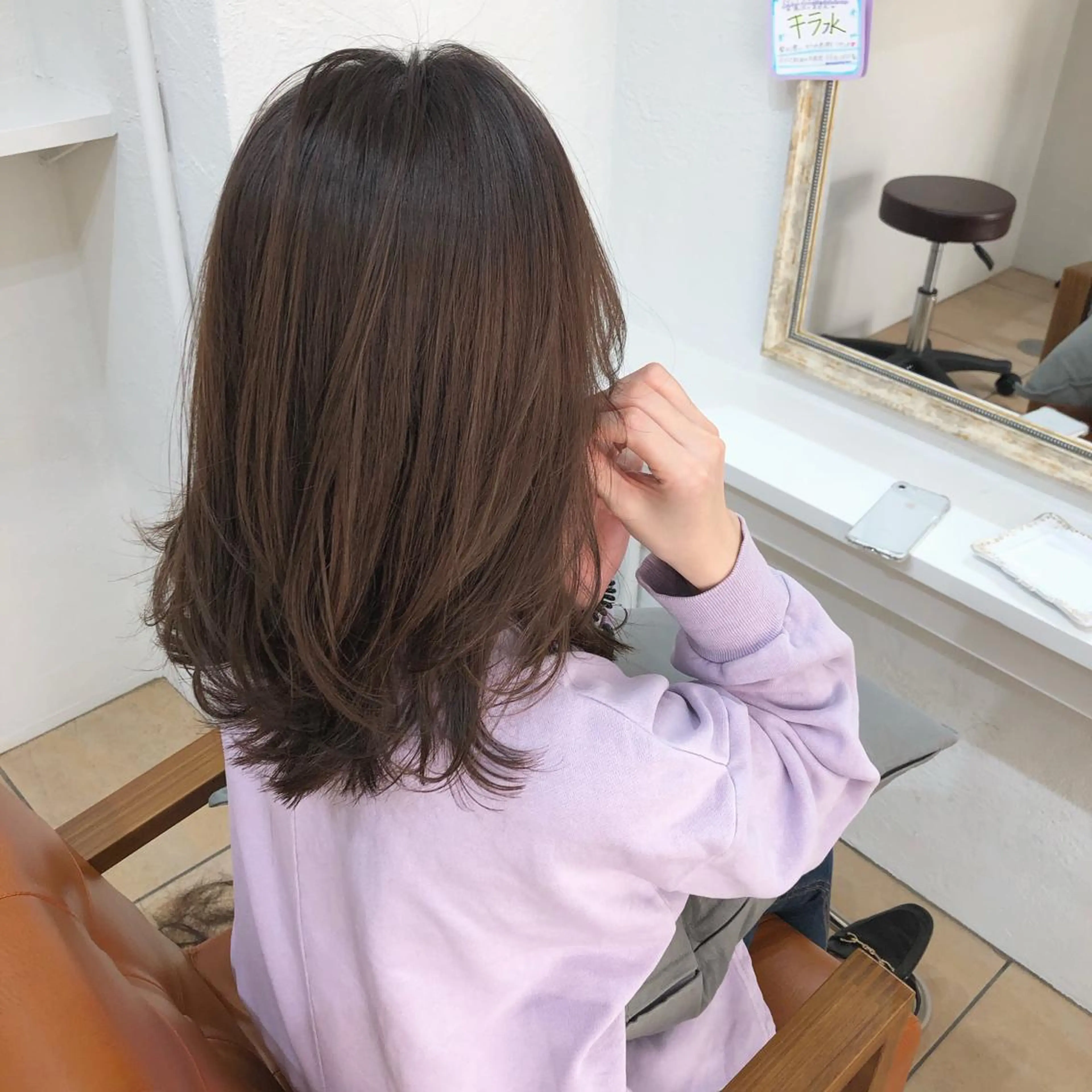 セミロング カット トリートメント ＨＩ ROのヘアスタイル