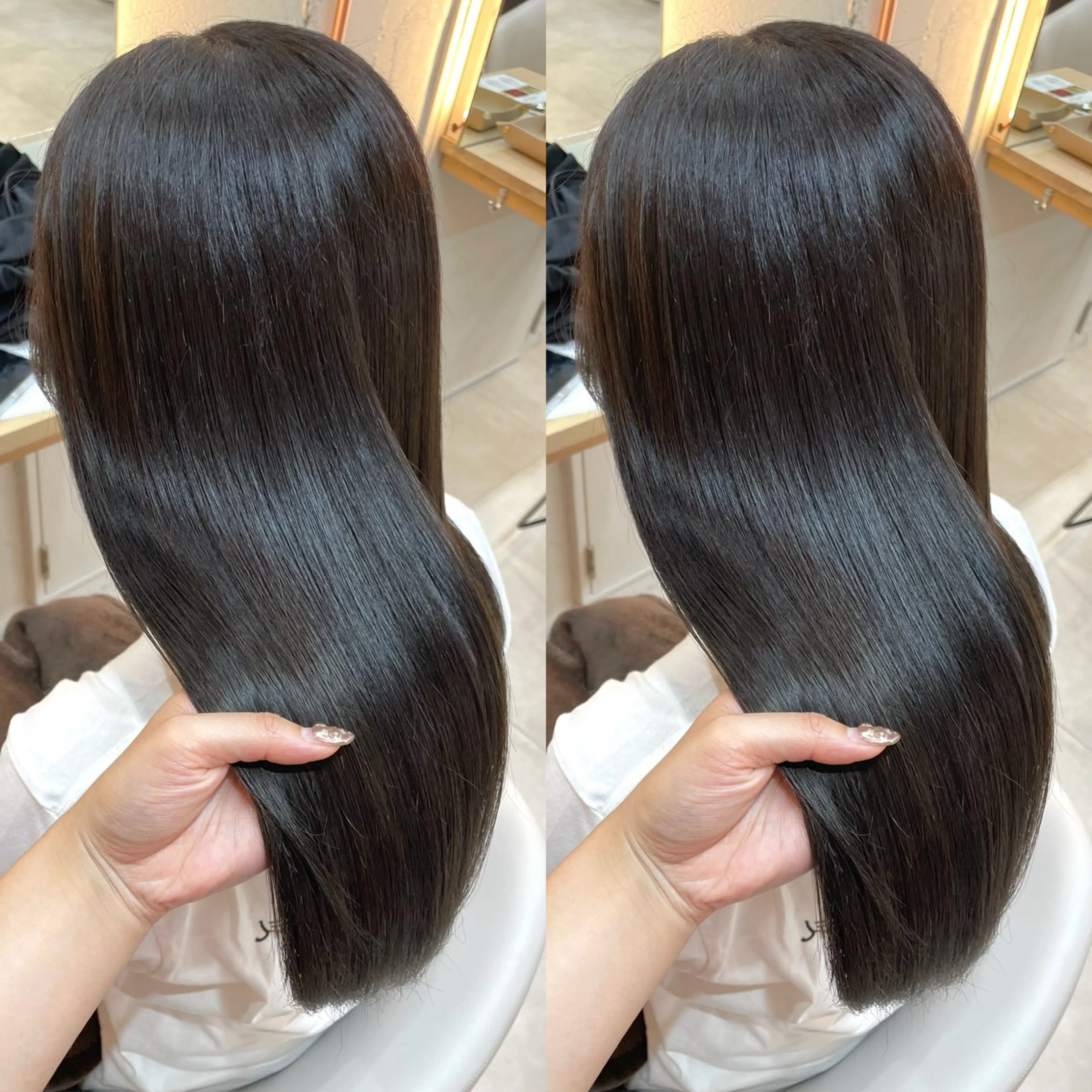 ロング カラー ブラウンカラー オリーブブラウン カット ヘアカラー トリートメント ヘアセット ブリーチ無しダブル カラー🦕まどかのヘアスタイル