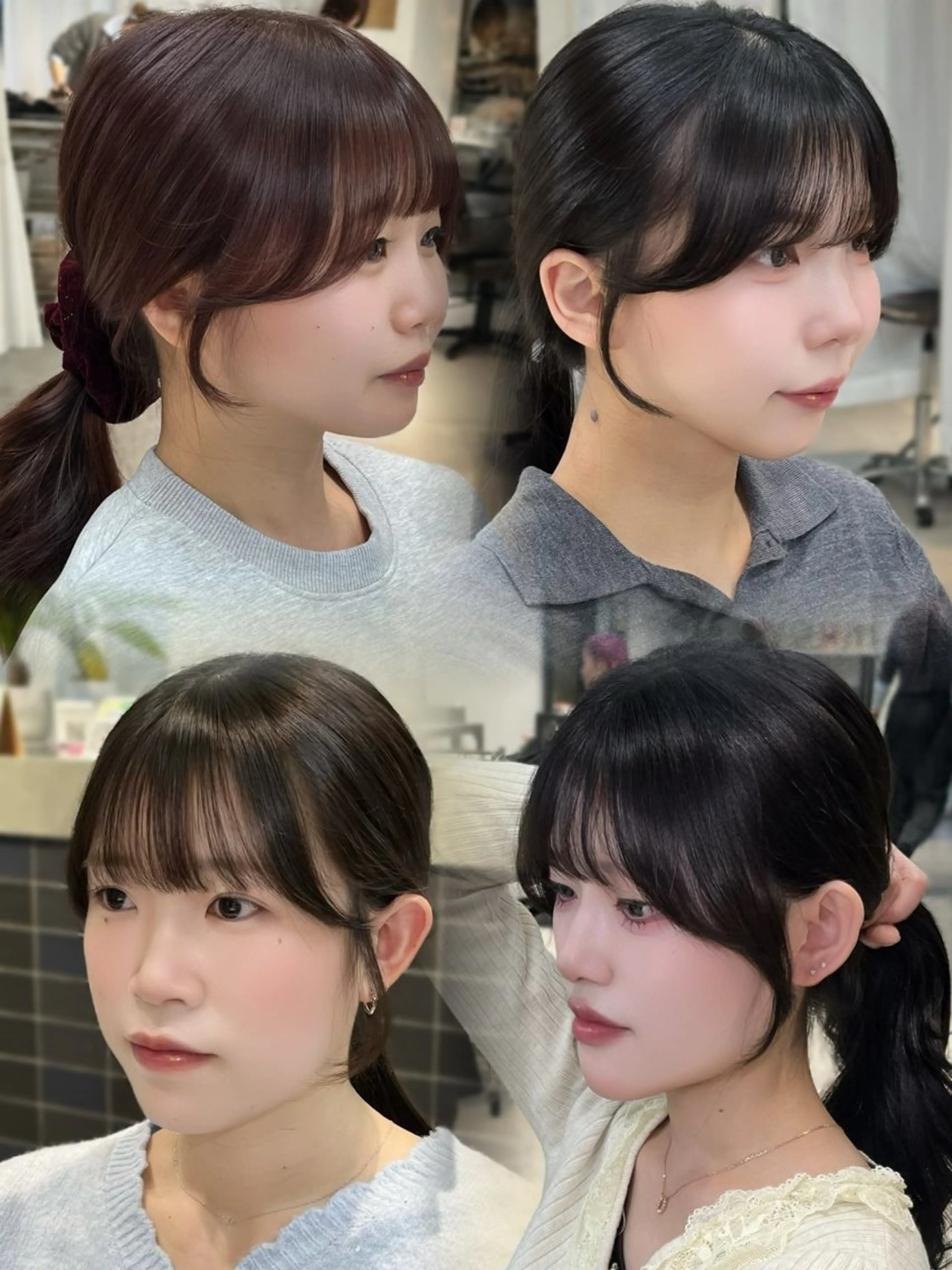 カラー ヘアアレンジ おくれ毛 カット 似合わせ顔まわり カット💛森尾真由美のヘアスタイル