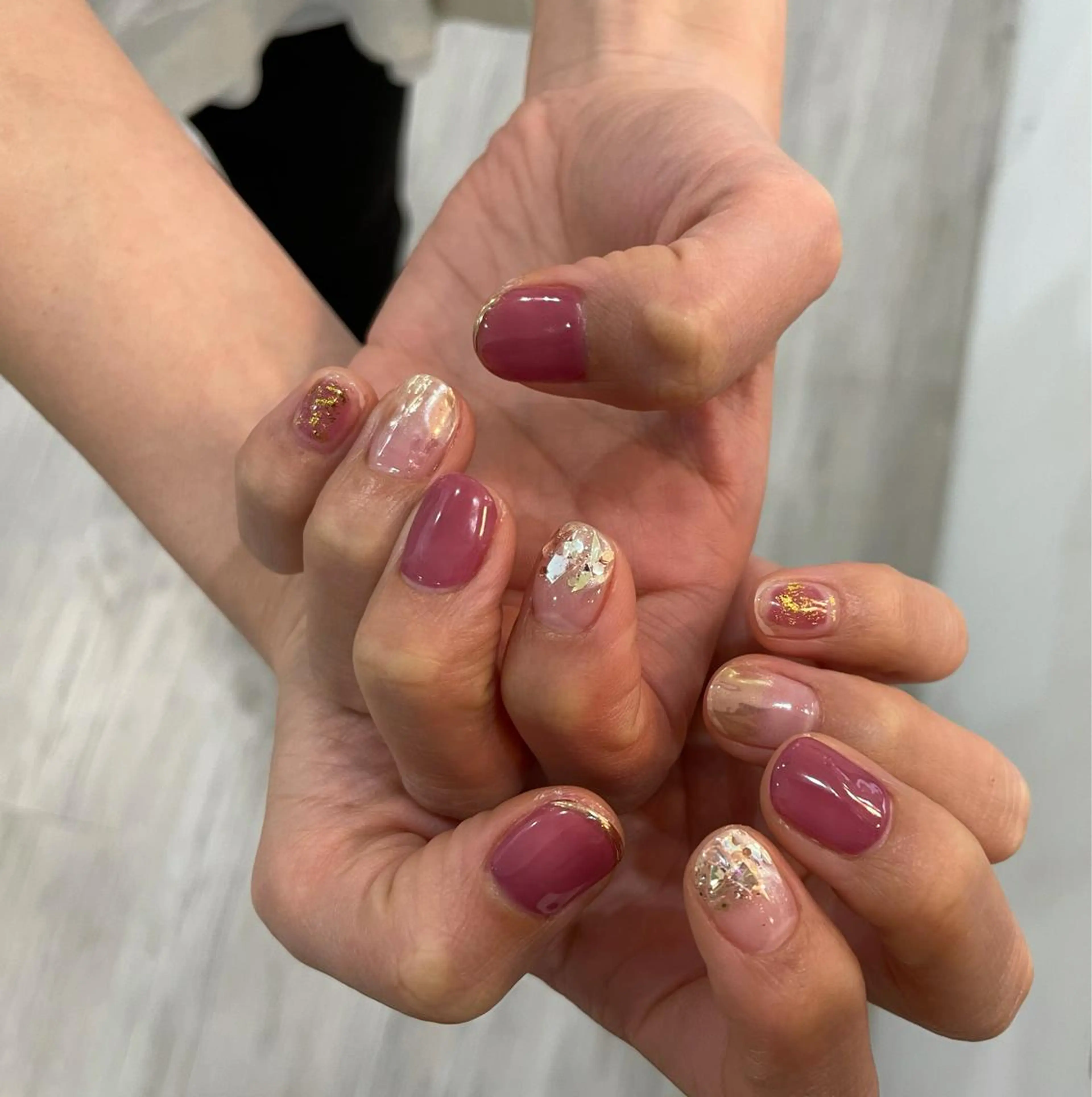 ネイル ニュアンスネイル ピンク miu nail所属・MIUNail YUMIのネイルデザイン