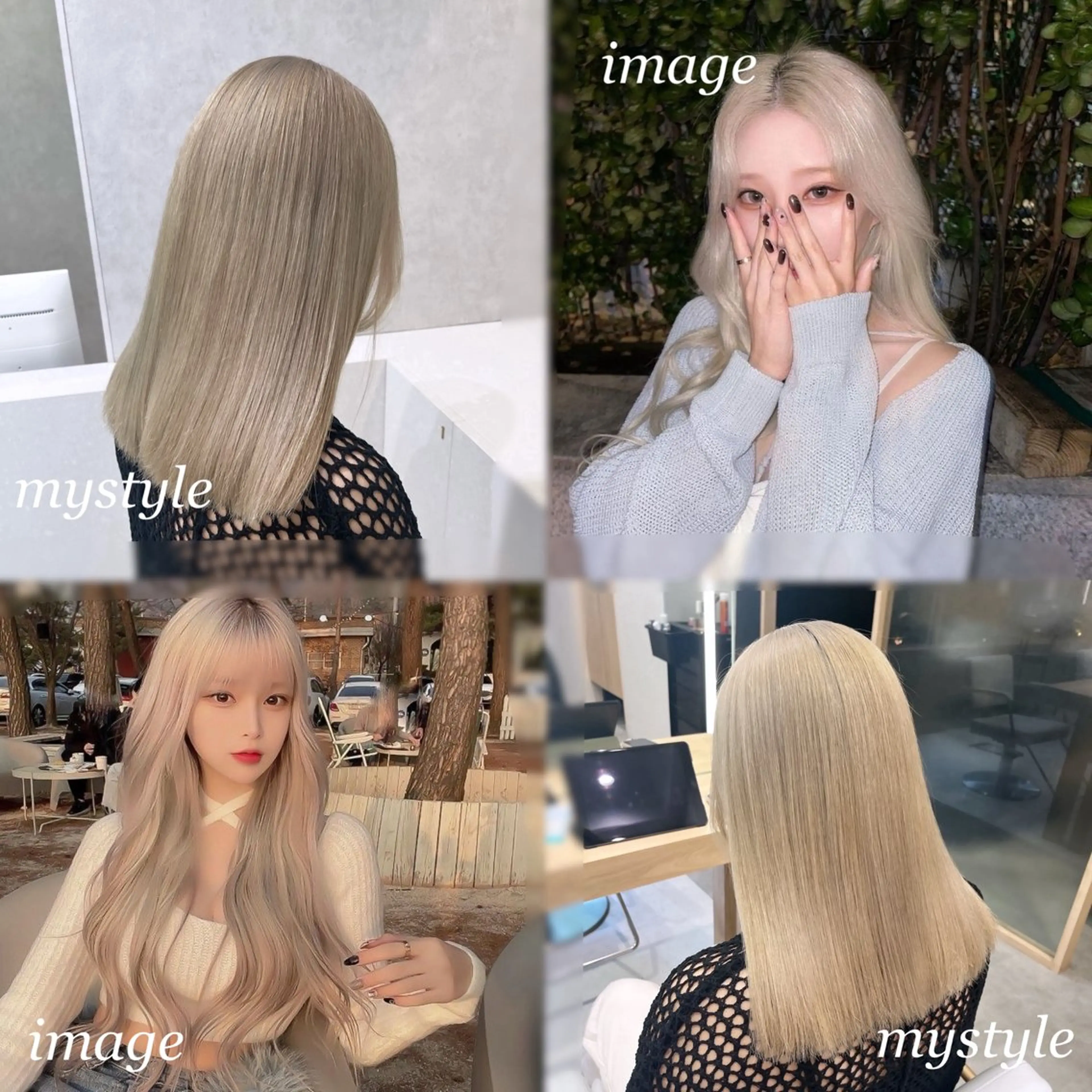 セミロング カラー 韓国ヘア🇰🇷透明 感カラー/yui🎀のヘアスタイル