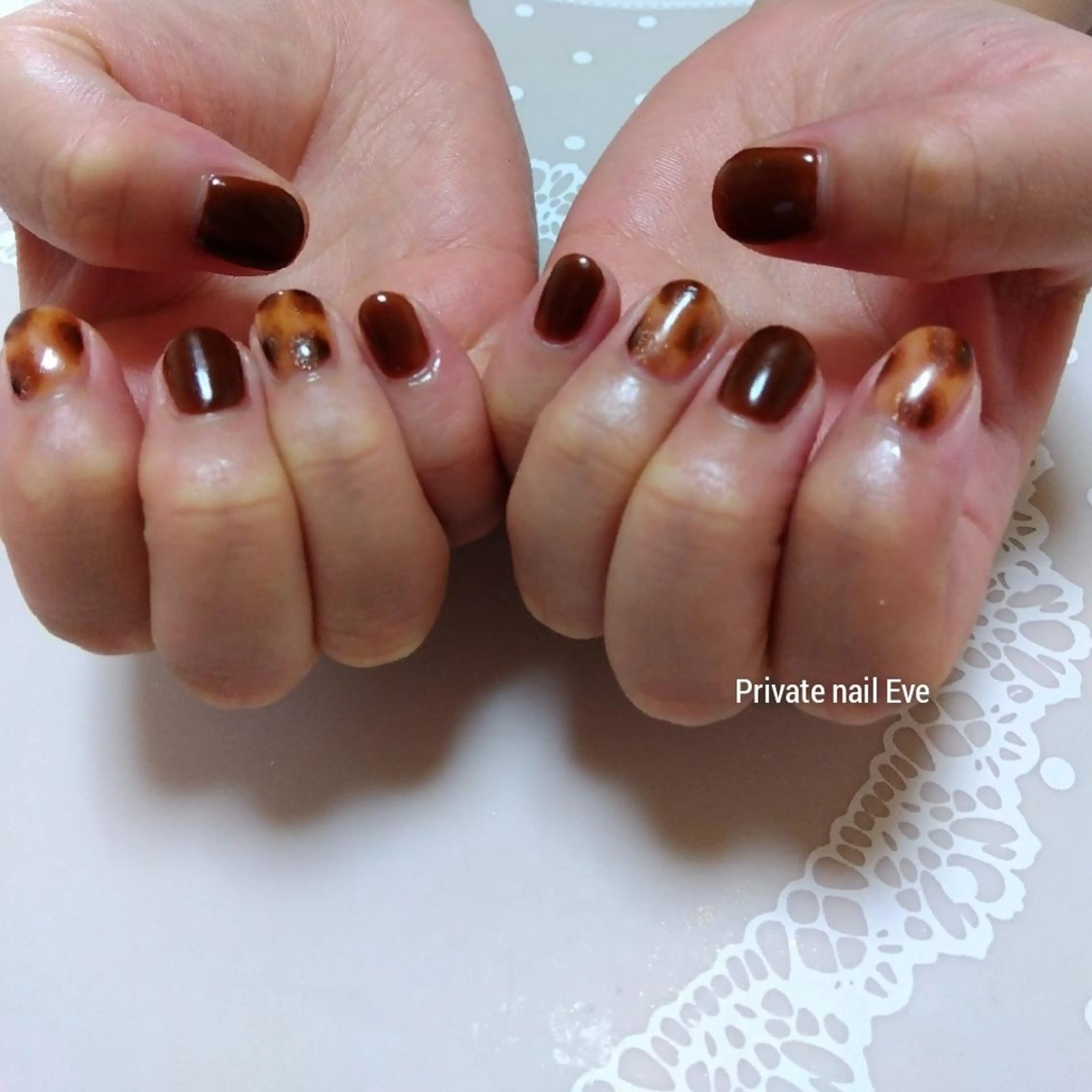 ネイル べっ甲ネイル ハンドネイル ネイル junkoのネイルデザイン